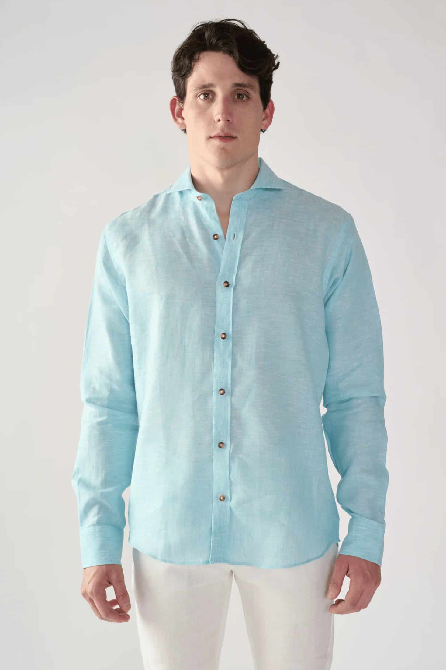 Camisas 100% Lino Cuello Francés- European Flax - miniatura 8