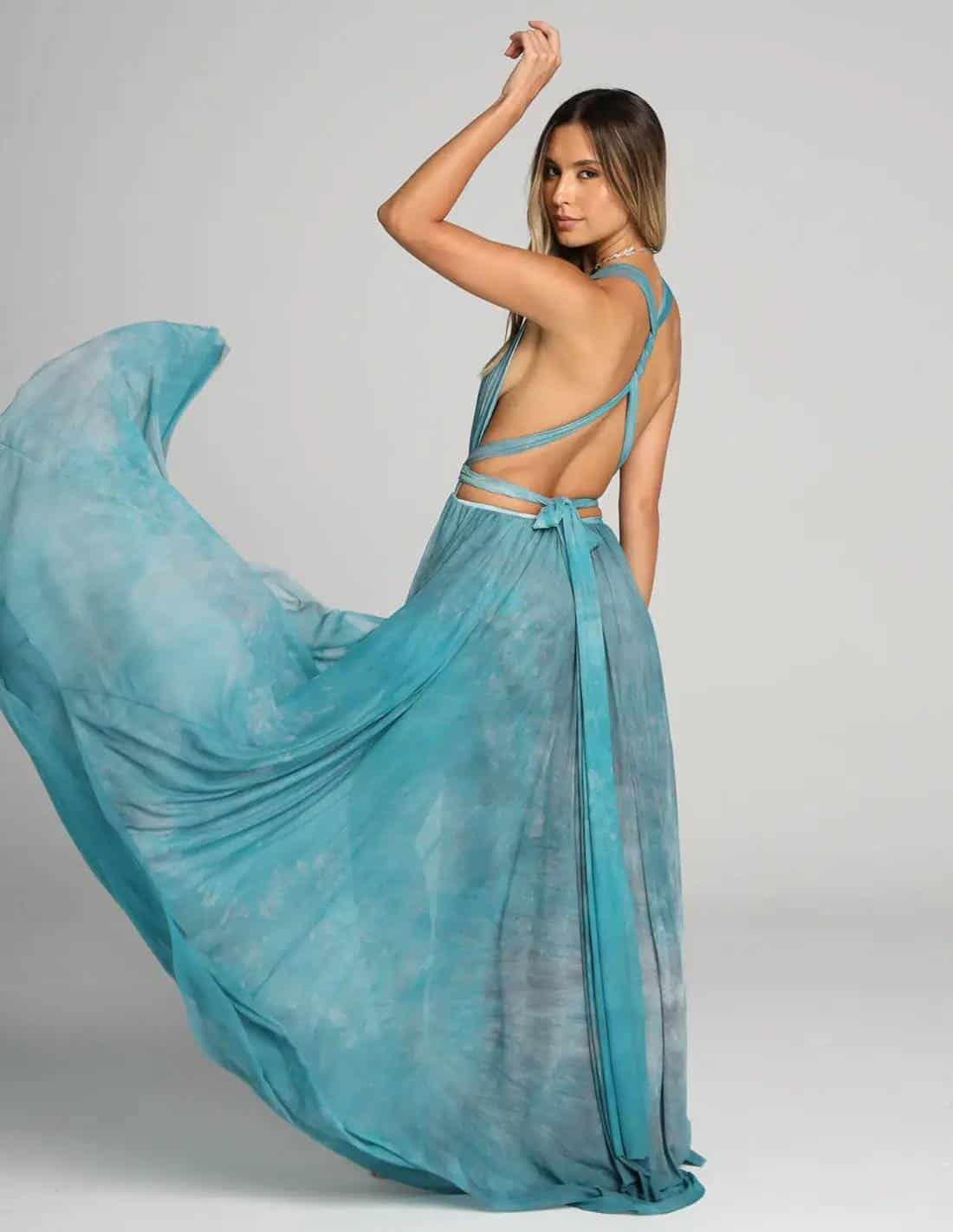 Vestido Hydra Spotted Blue + Black - miniatura 2