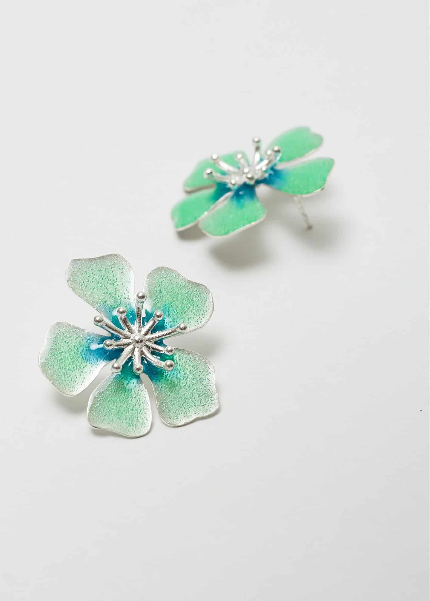 Aretes Aurora midi Verde - miniatura 2