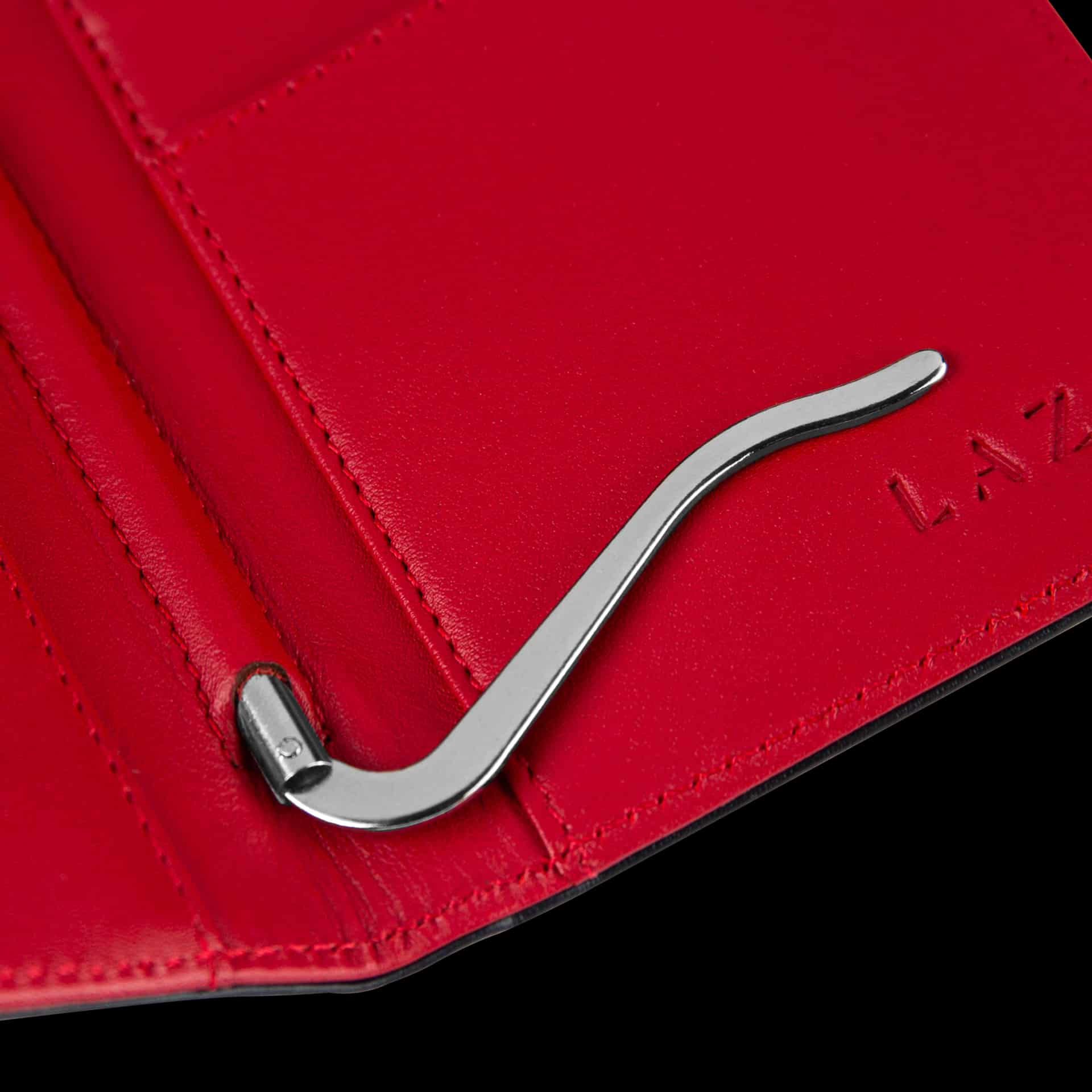 Billetera Compact con Clip (Negra-Roja) — Con Grabado de Iniciales - miniatura 5