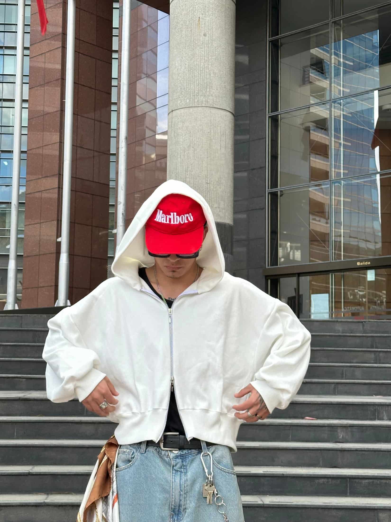 Double Zip Ivory V1 Boxy Fit - miniatura 3
