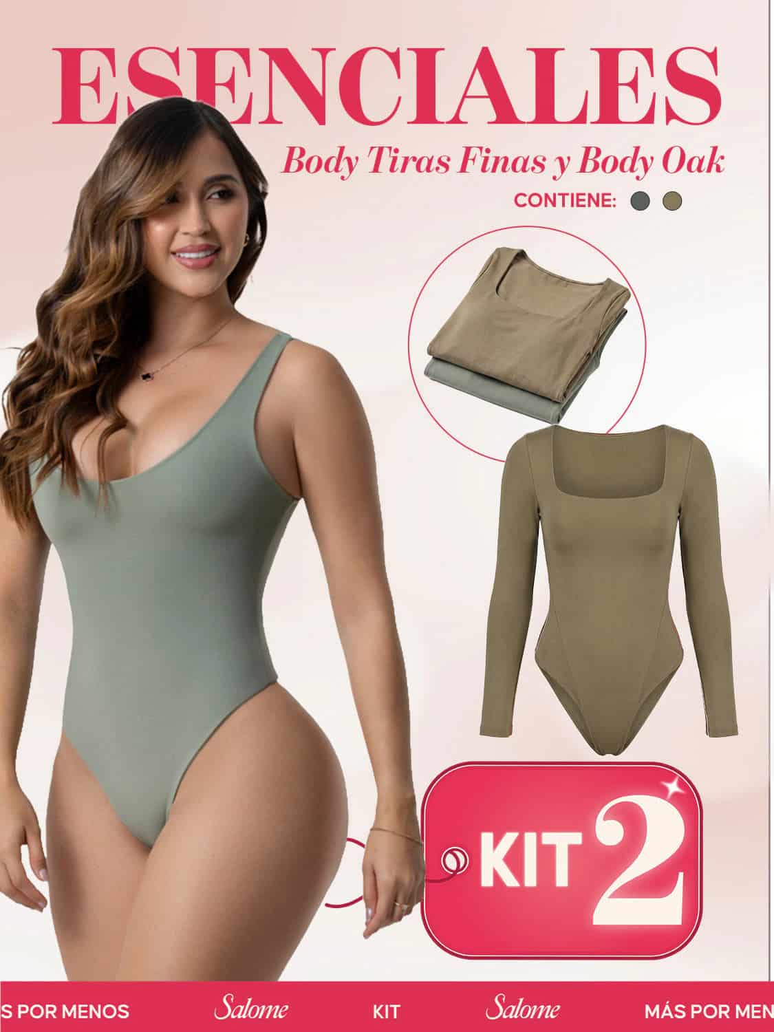 Kit Body Control Abdominal Tiras Finas & Oak Manga Larga | Salome 5003 + 5503 - miniatura 5