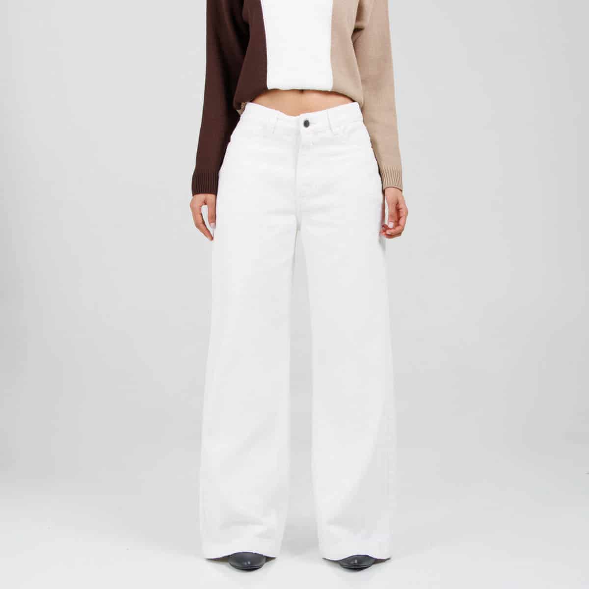 Jean Wide Leg Marfil ax-3150 Rigido Premium - miniatura 1