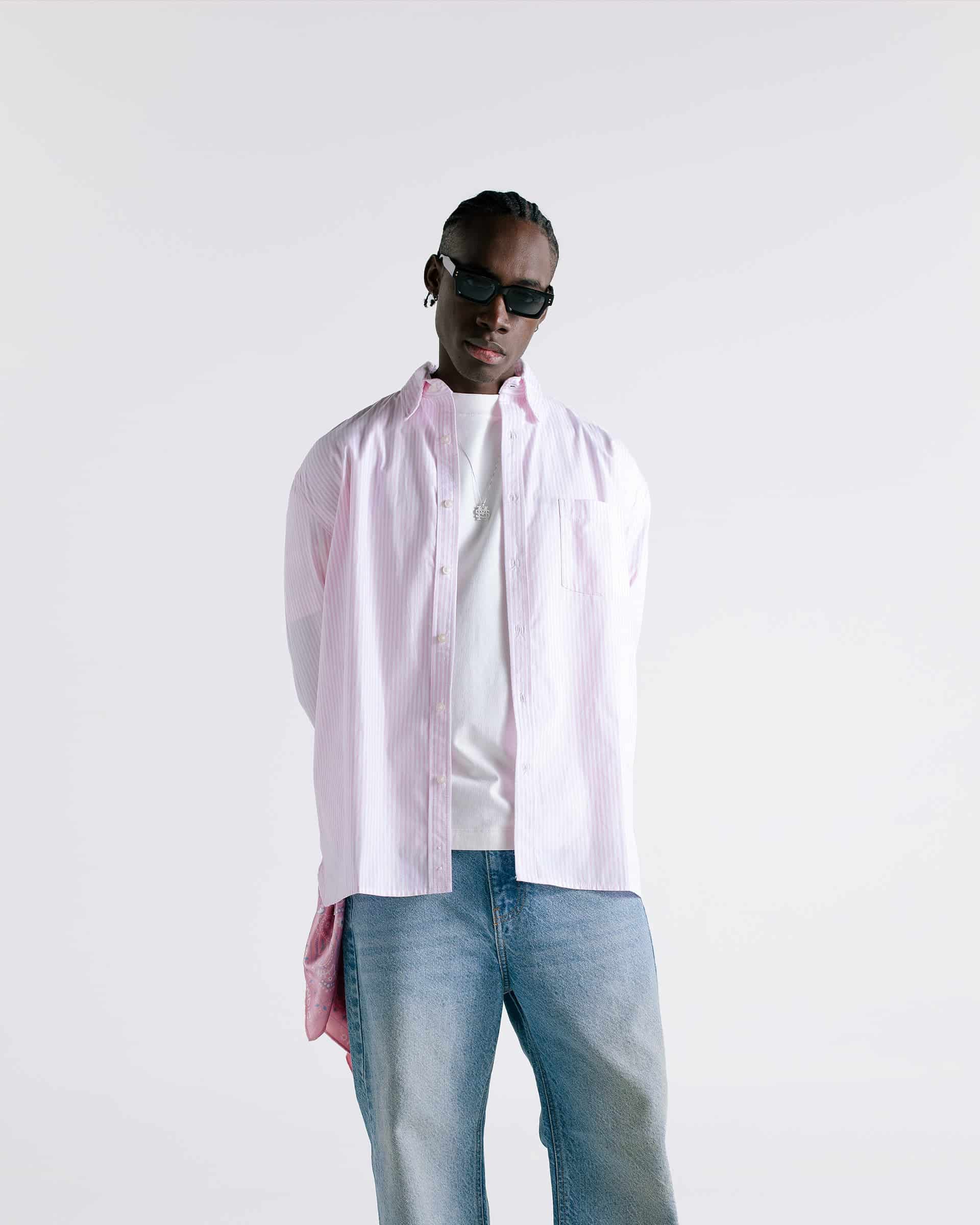 Pinstripe Shirt - Baby Pink - miniatura 8