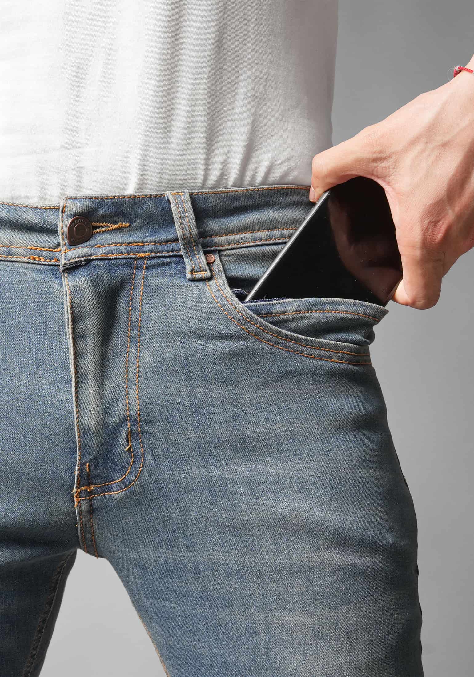 Jean para Hombre Skinny en Tono Azul con Dirty Thunder - miniatura 3