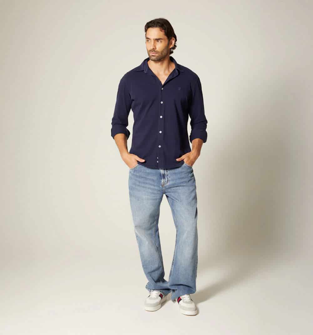Camisa para hombre tipo piqué - miniatura 1