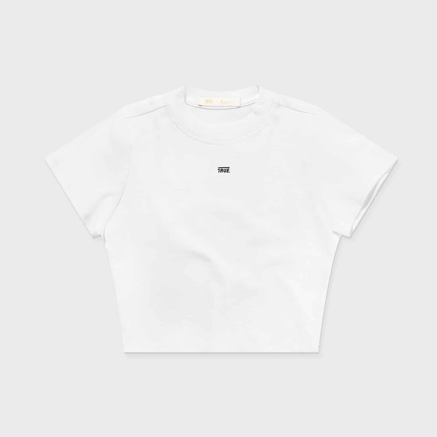 Slim Ribbed Fitted Tee - White - miniatura 1
