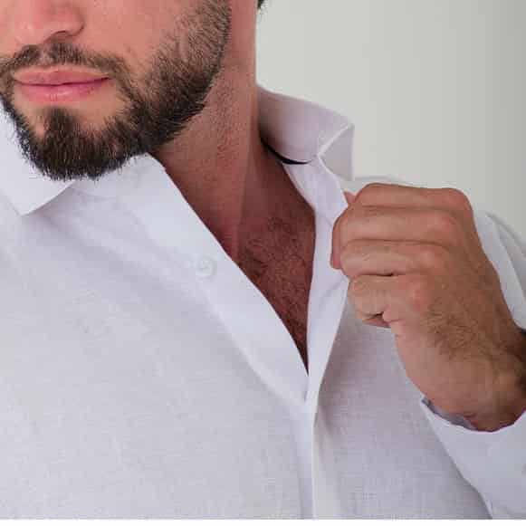 CAMISA ML 100% LINO HOMBRE - miniatura 8