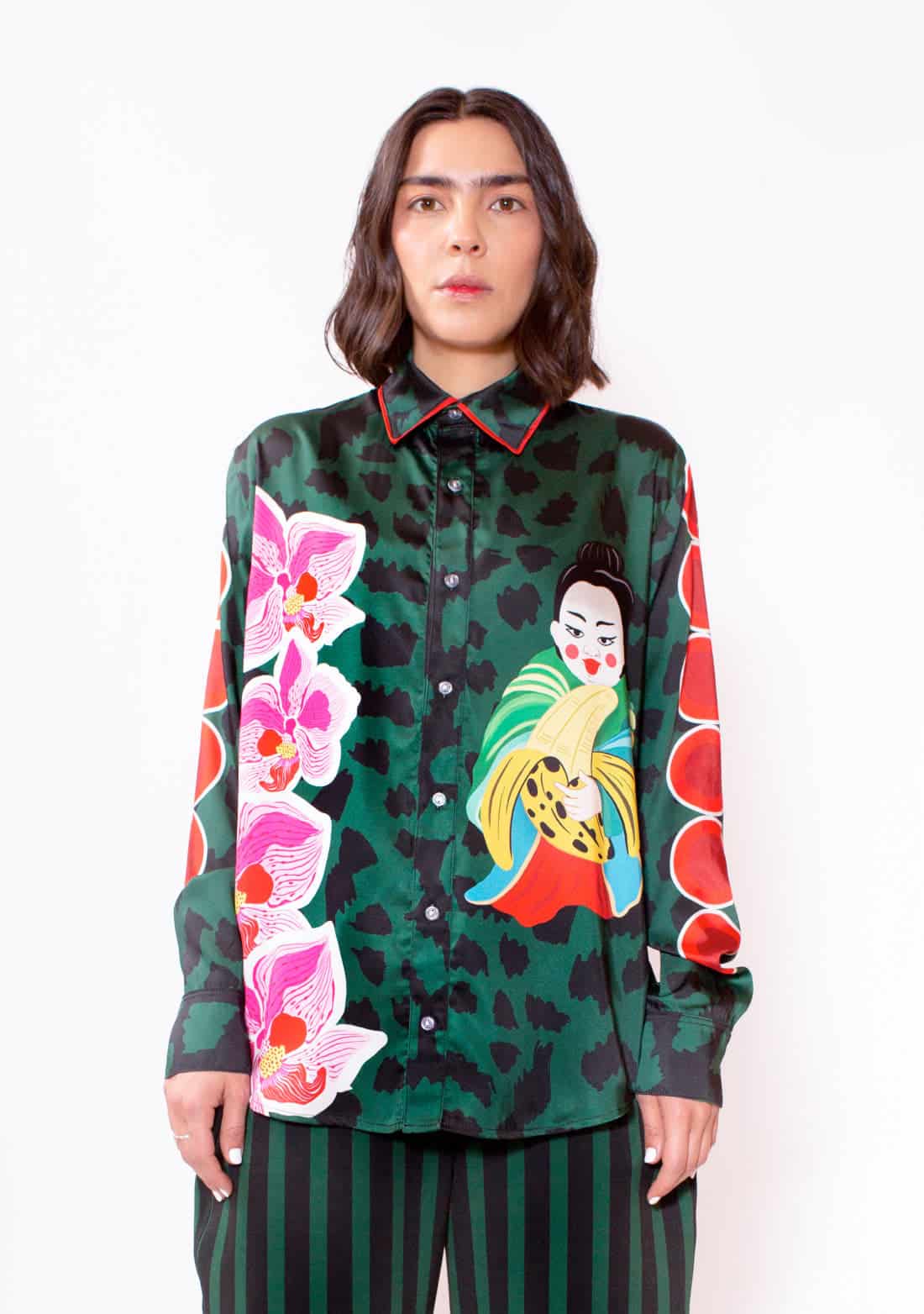 Camisa Manga Larga Unisex / Ilustración Dinastía Tropical - miniatura 6