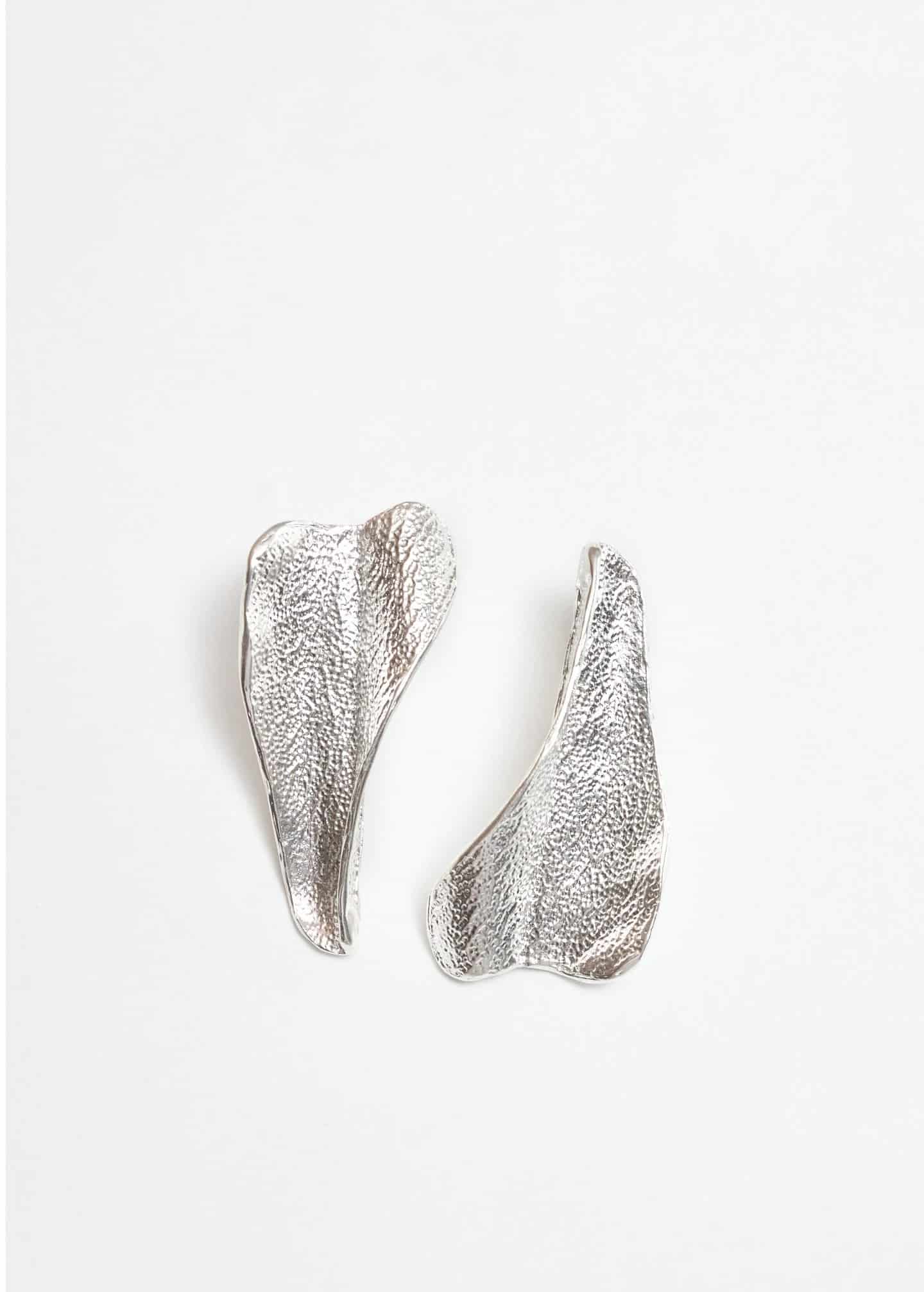 Aretes Maxi Pétalo Plata - miniatura 6