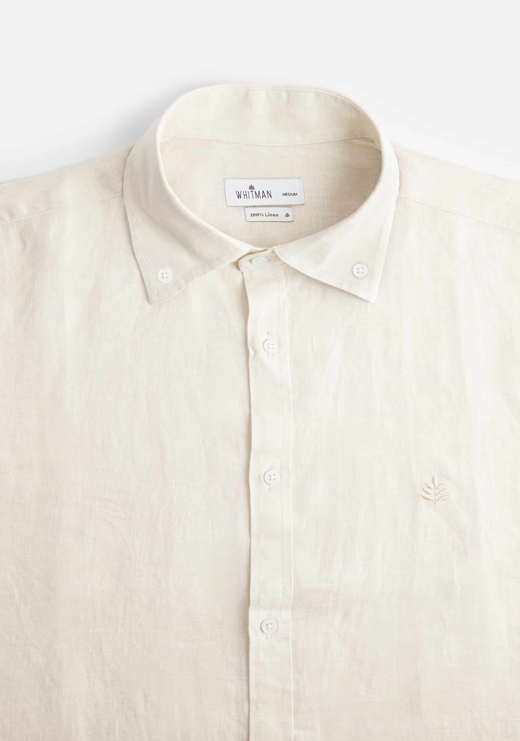 Camisa H CBD Lino L-Atn Marfil - miniatura 2