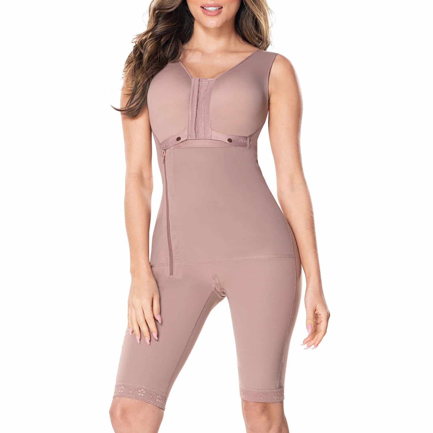 Faja Colombiana Busto Postoperatorio a la Rodilla Comfort Scarlet Mujer - miniatura 6