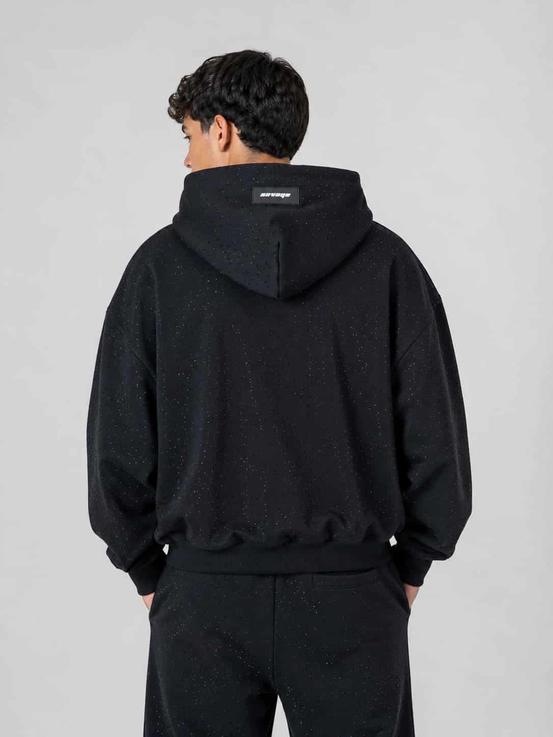 Double Zip Hoodie Boxy fit Diamond - miniatura 2