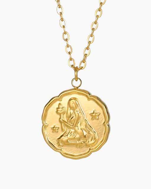 Zodiac Sign Necklace - Gold - miniatura 8