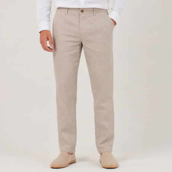 PANTALON 100% LINO HOMBRE - miniatura 1