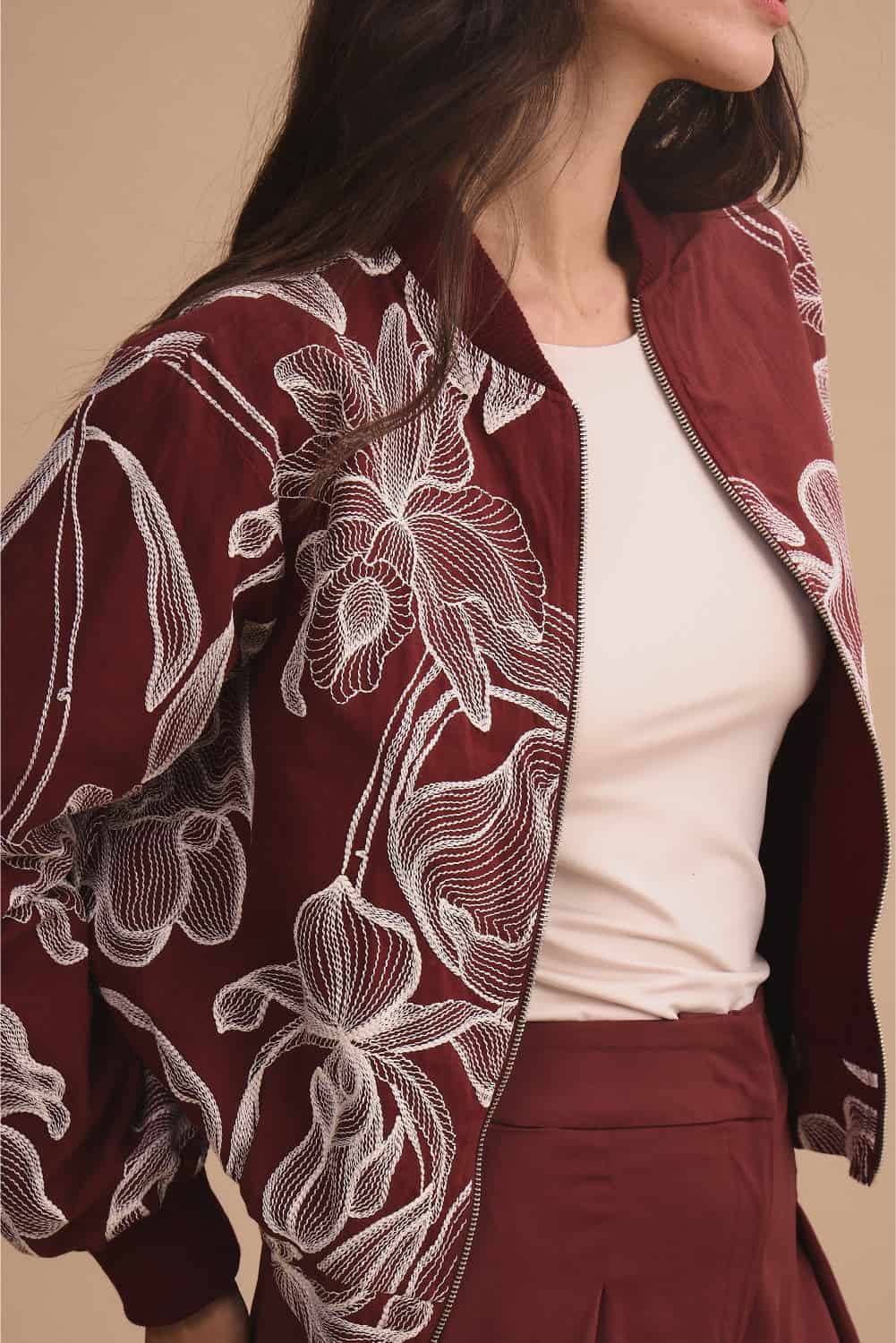 Chaqueta galeria vinotinto - miniatura 1