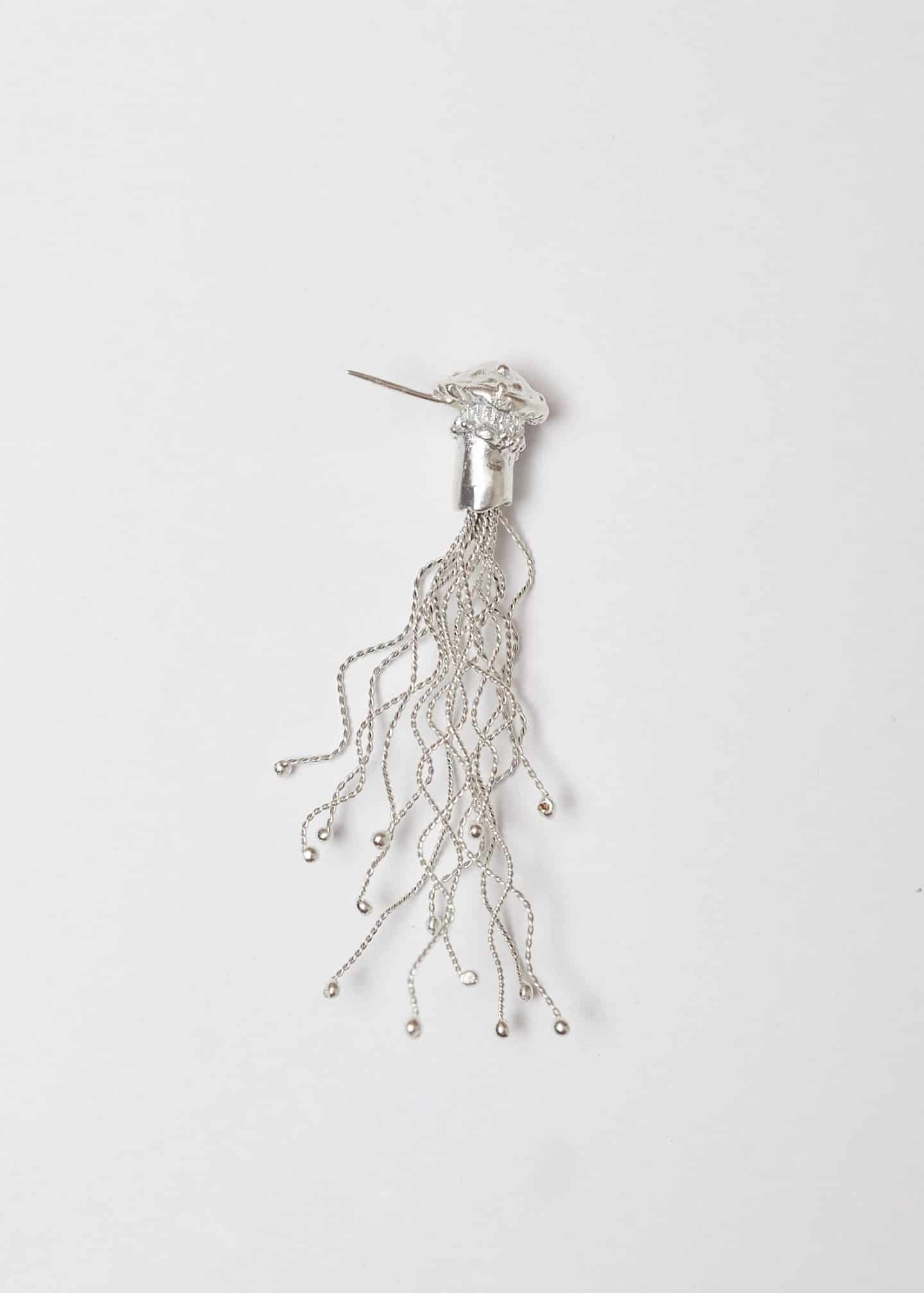 Arete broche micelios maxi plata - miniatura 2
