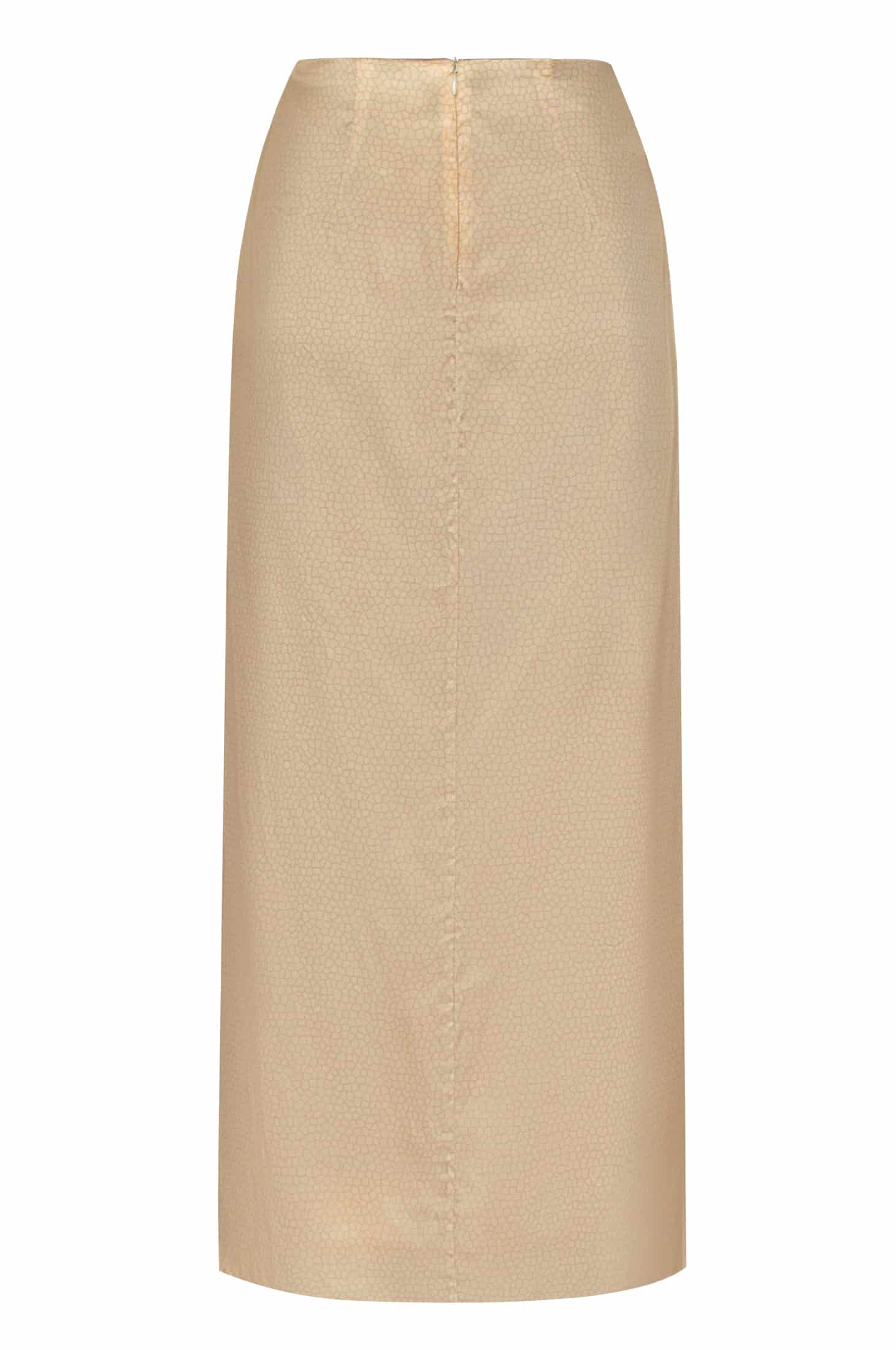 Amaime Satin Silk Midi Skirt / Butter Reptile - miniatura 2
