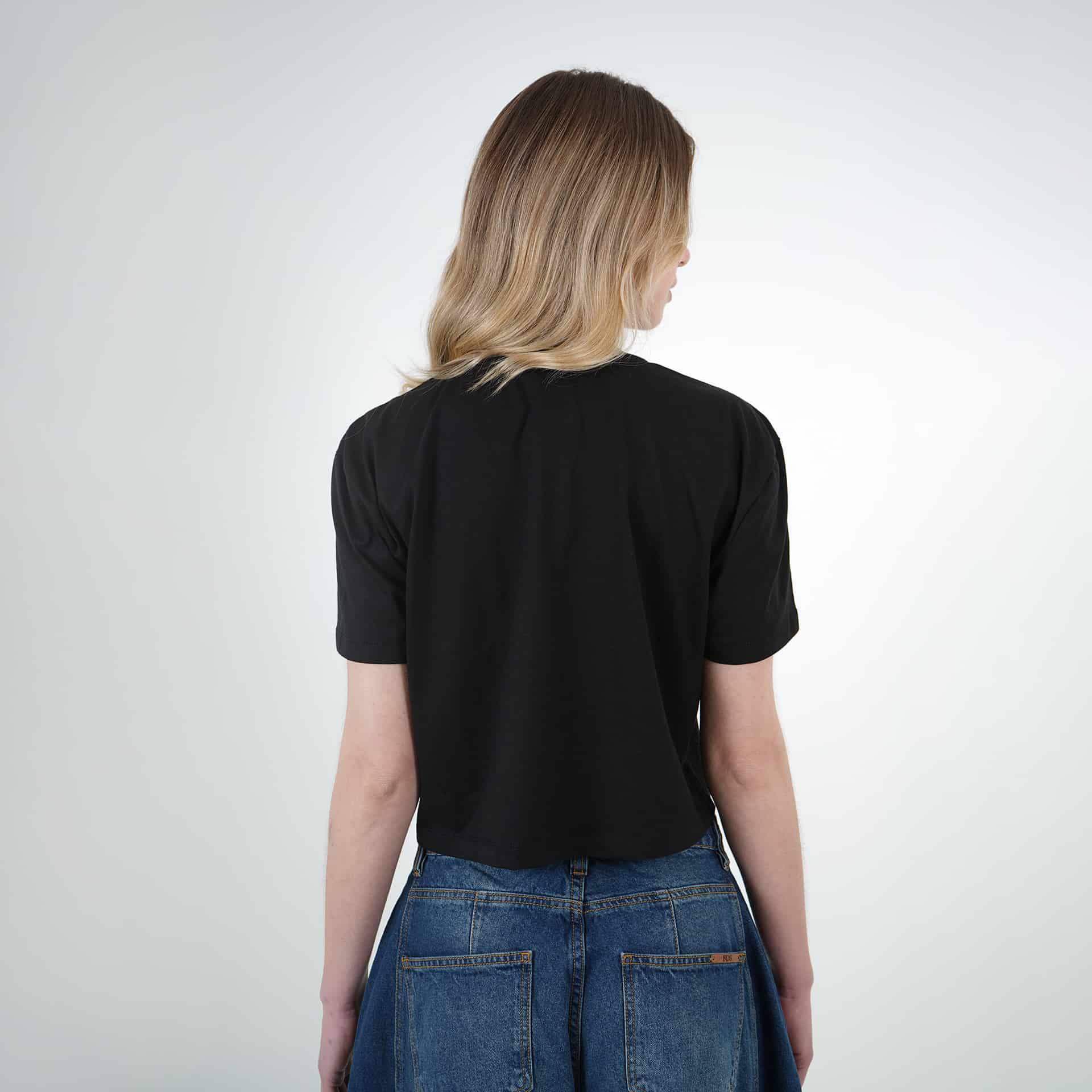 Camiseta crop cuello redondo manga corta estampado Dance - miniatura 2