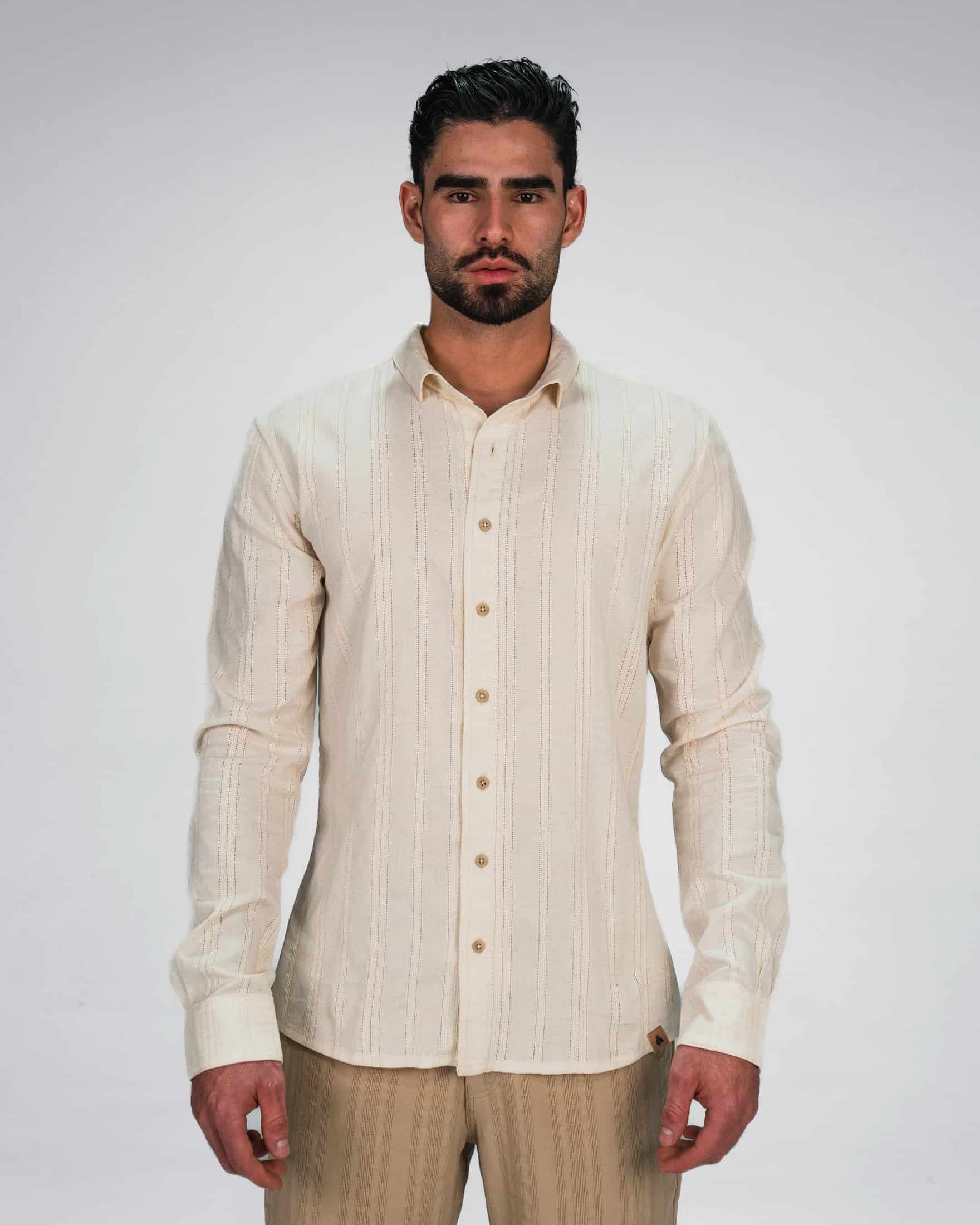 Camisa Artesana Beige - miniatura 1