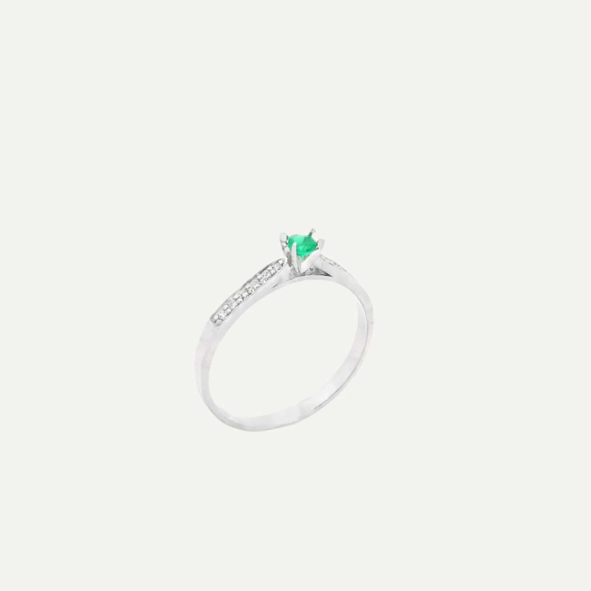 Anillo Compromiso Princess petite esmeralda - miniatura 1