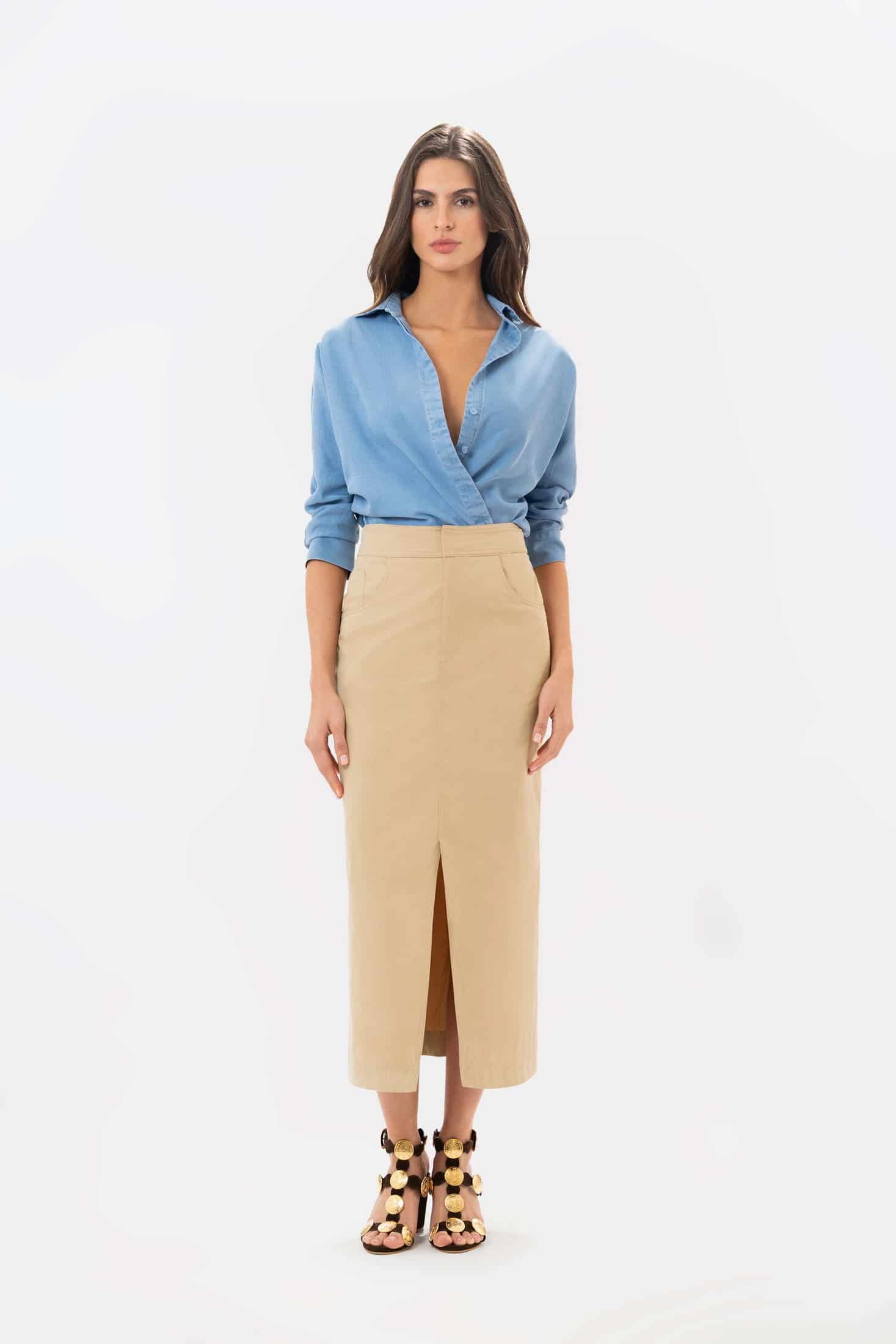 Falda Atena Khaki - miniatura 7