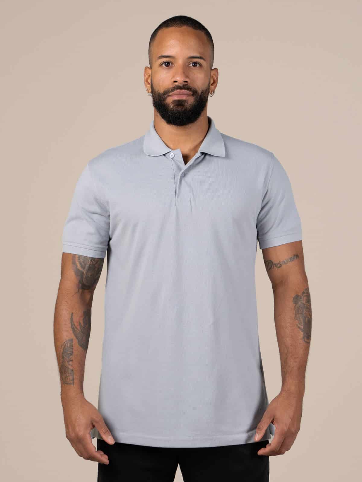 Polo Camiseta Gris Claro - miniatura 1