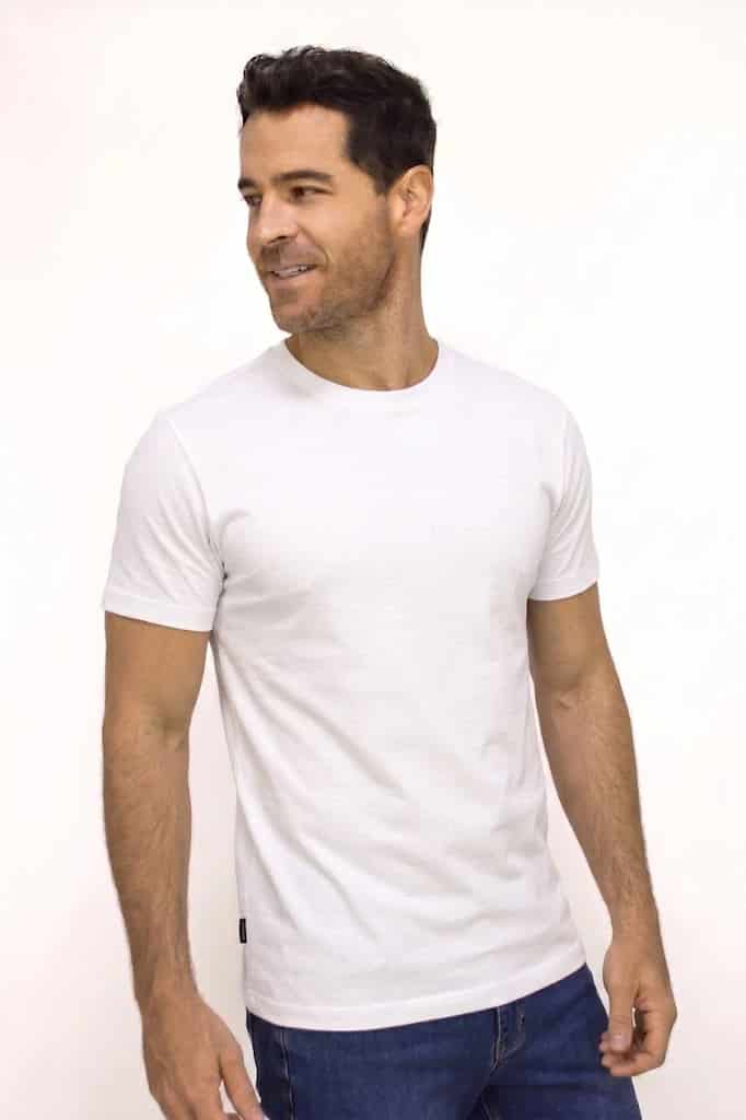 CAMISETA BÁSICA LIVIANA CUELLO REDONDO MARFIL PARA HOMBRE - miniatura 1