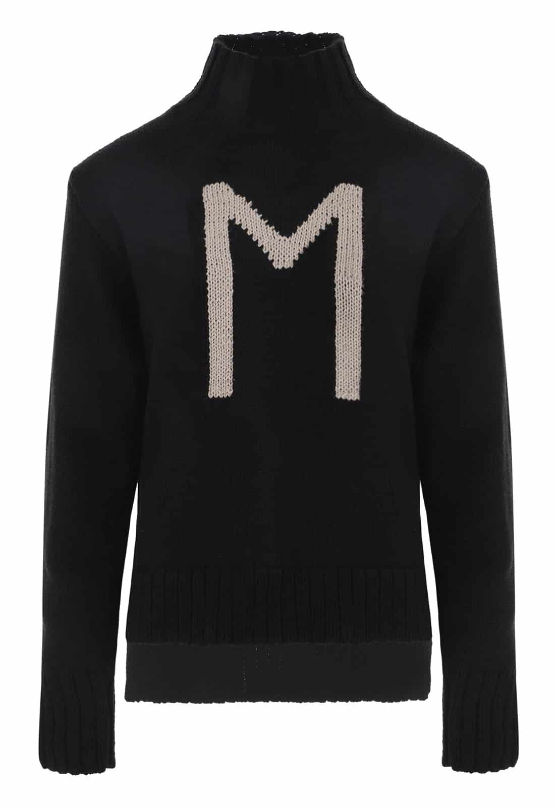 TURTLE NECK LETTER SWEATER - miniatura 2
