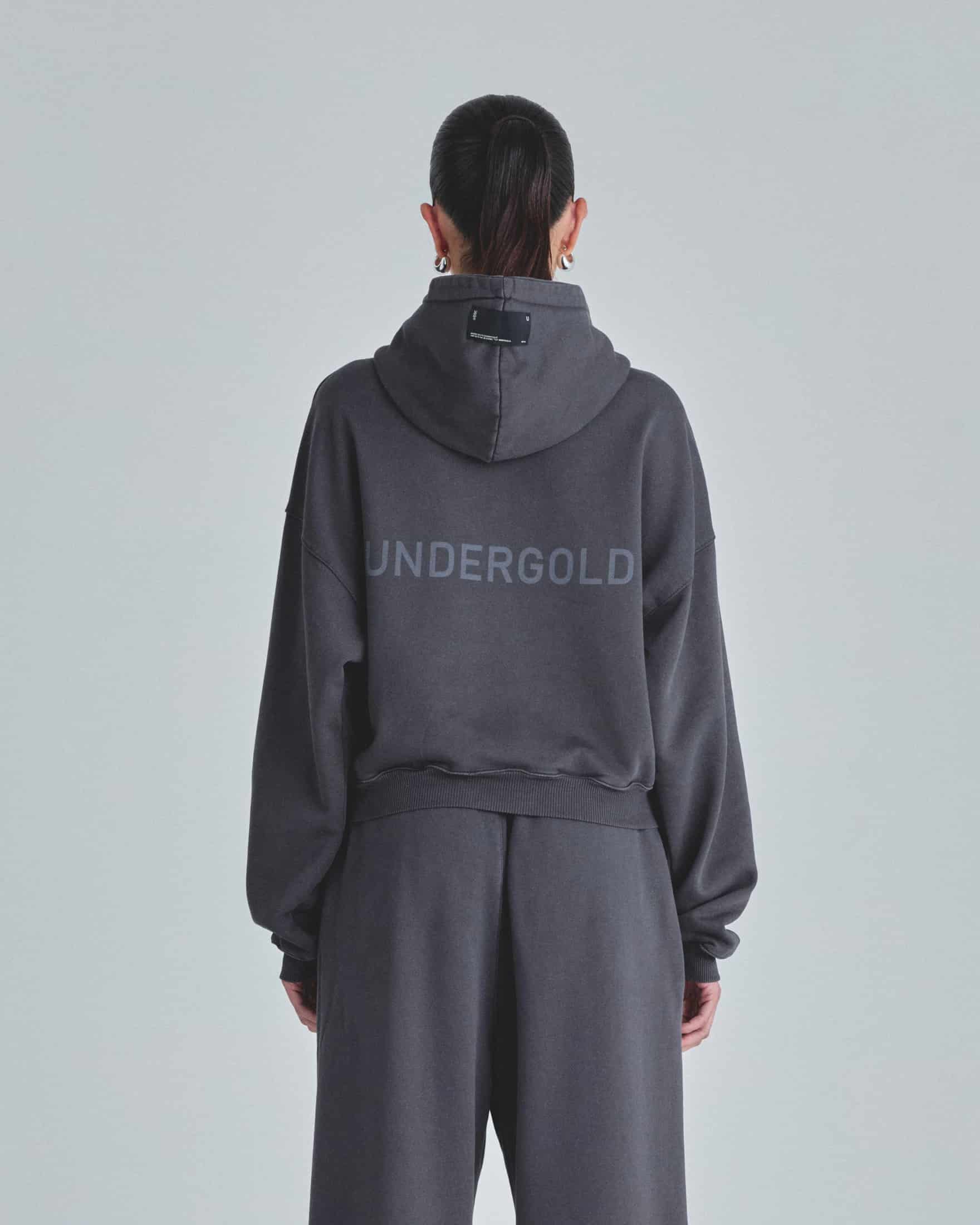 W Line Basic Boxy Fit Hoodie Dark Gray - miniatura 7