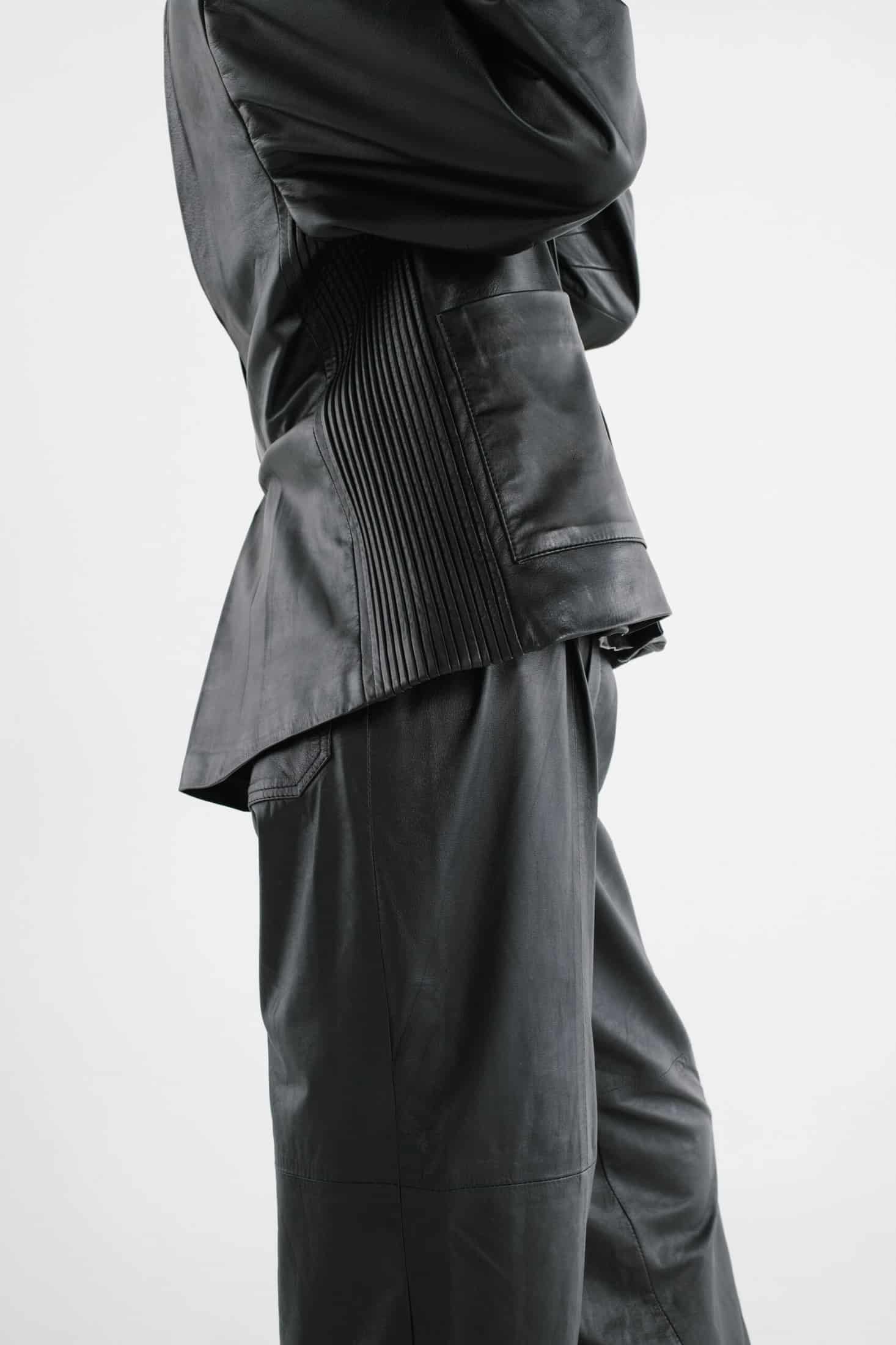 FURROWS LEATHER BLAZER - miniatura 5