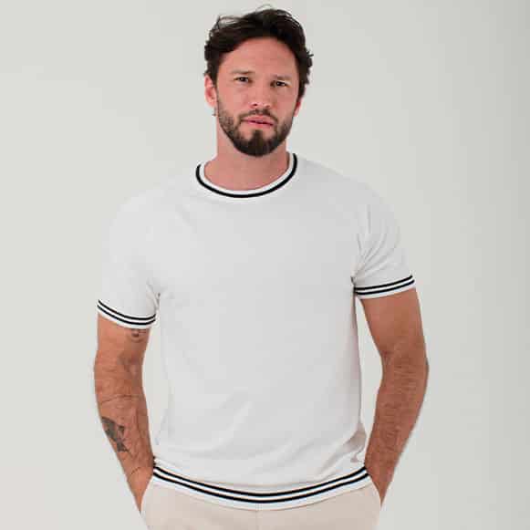 T-SHIRT MODA TEJIDO HOMBRE - miniatura 1