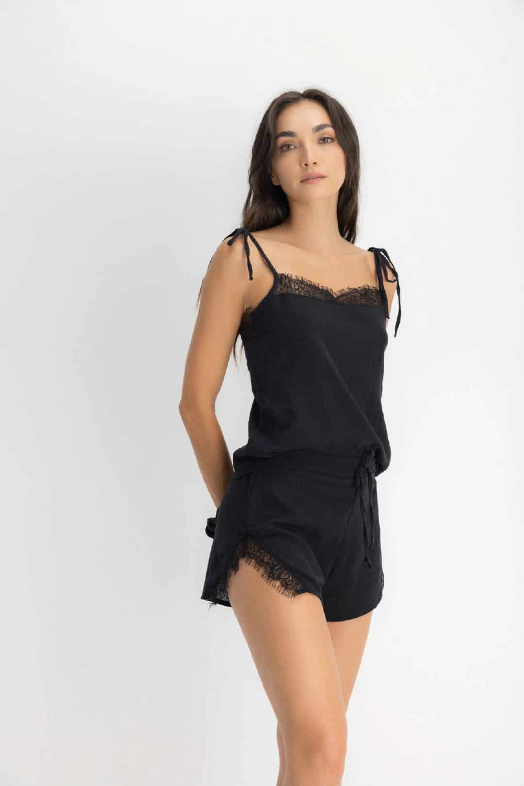 SET PIJAMA COTTON NEGRO - miniatura 4