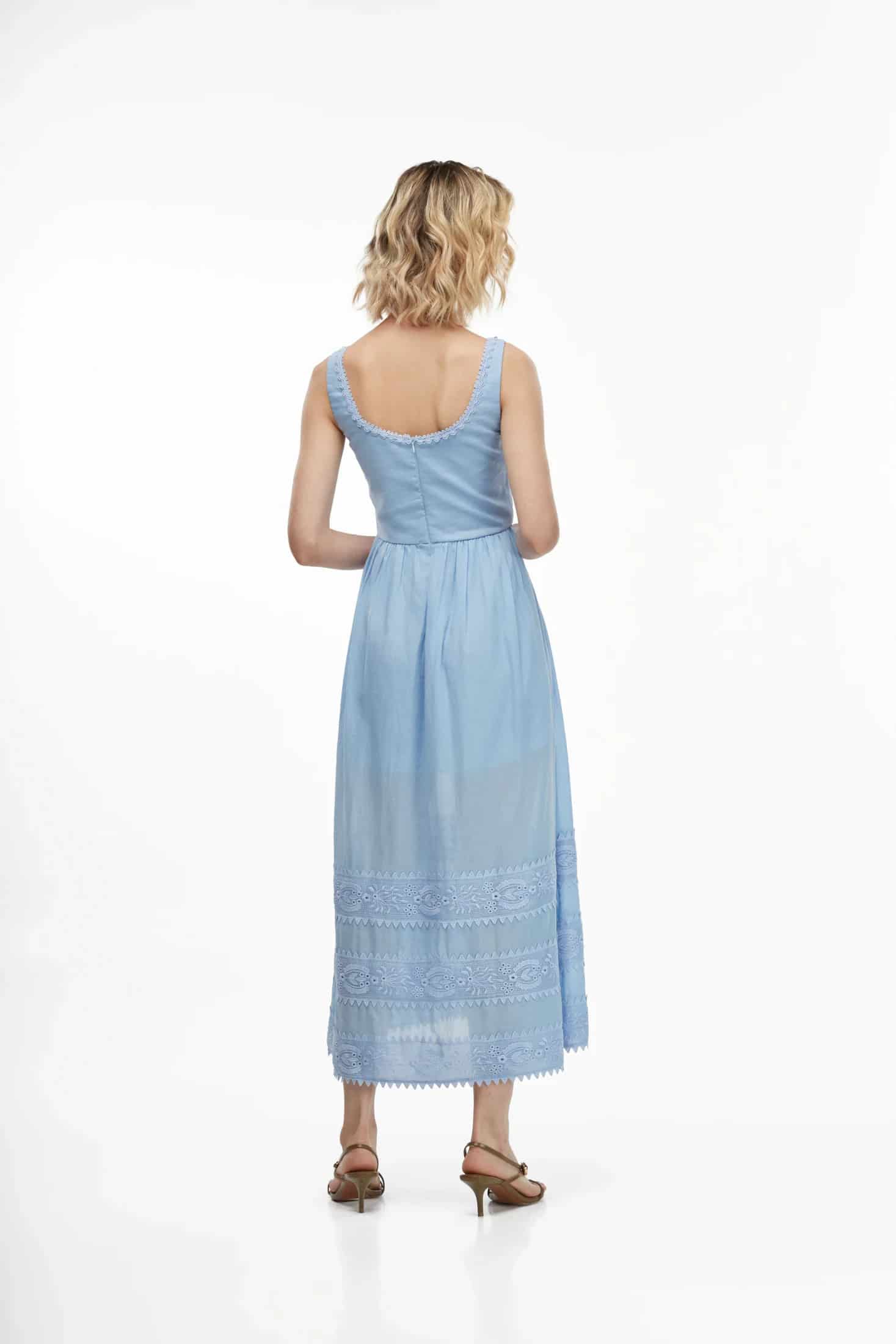 ALBA MIDI DRESS BLUE - miniatura 5