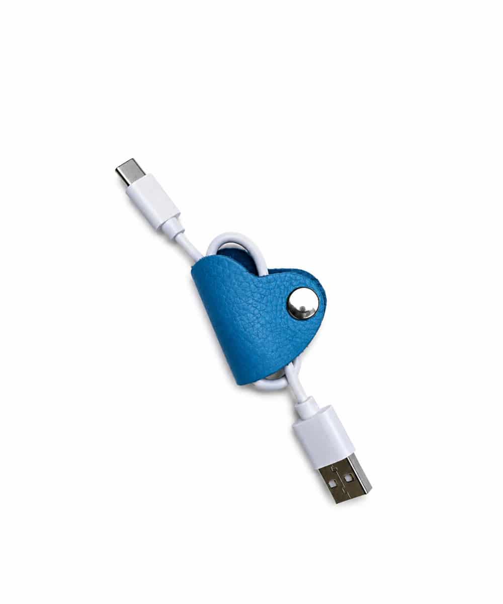 Portacables Azul en Cuero | Oh My Love – Dalius - miniatura 2