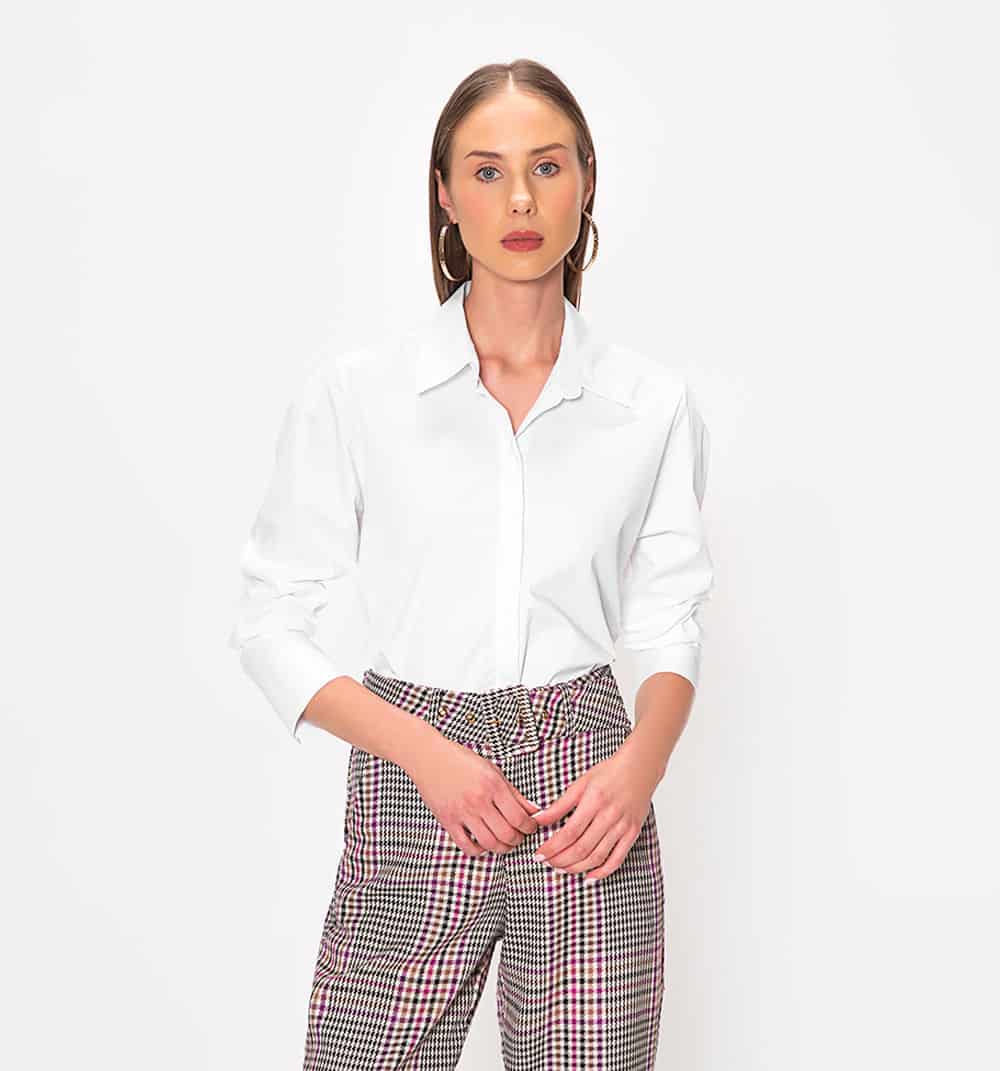 Blusa camisera manga larga con puño anch - miniatura 6