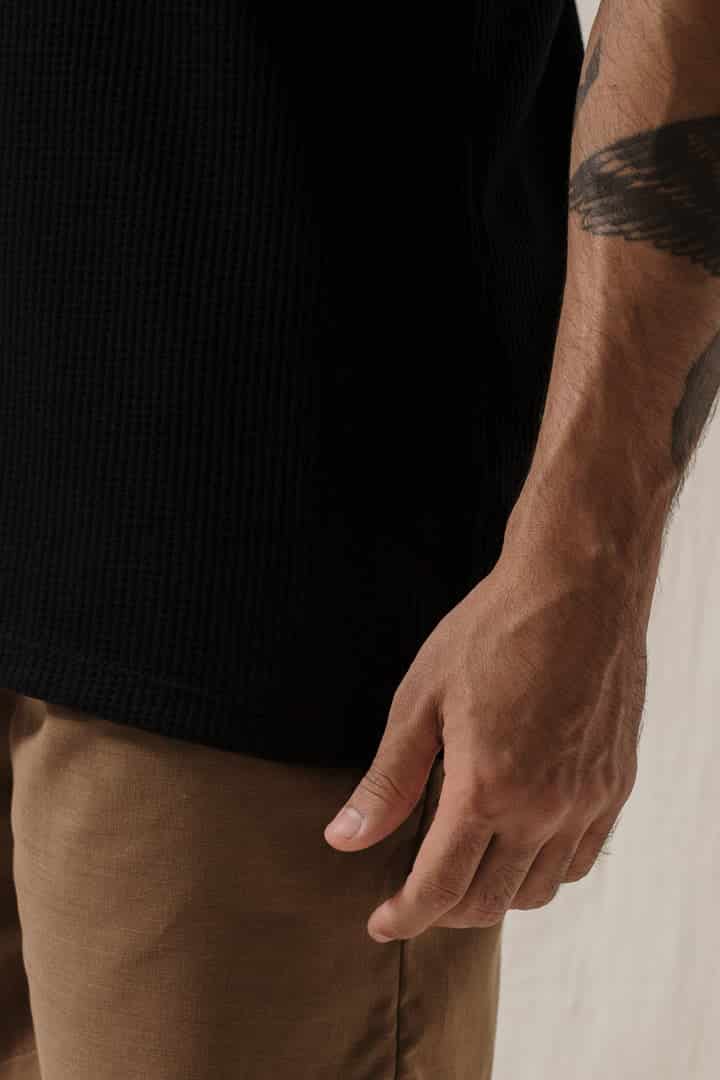 Camiseta texturizada negra - miniatura 8