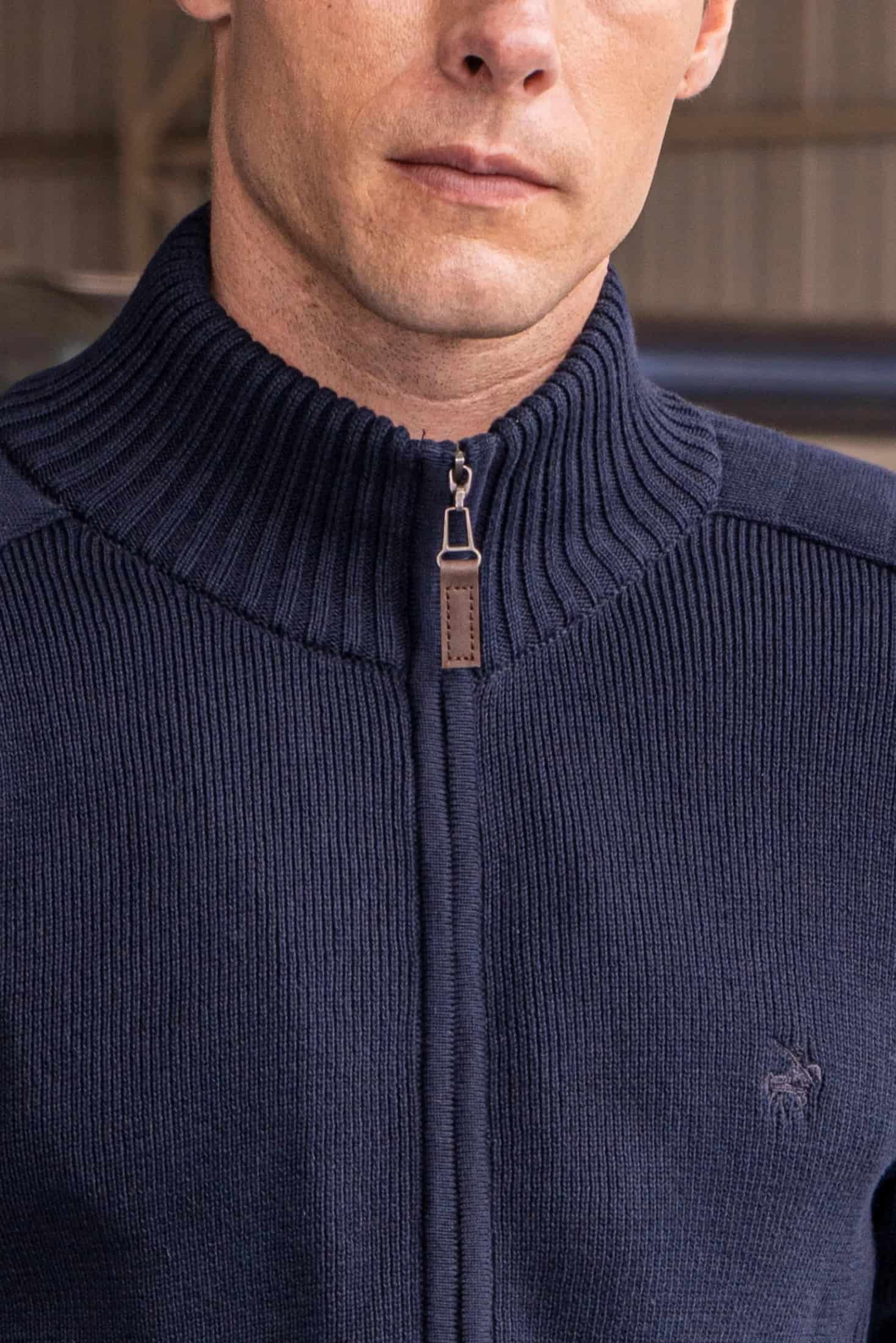Fullzip Beckett Hombre Azul Oscuro - miniatura 3