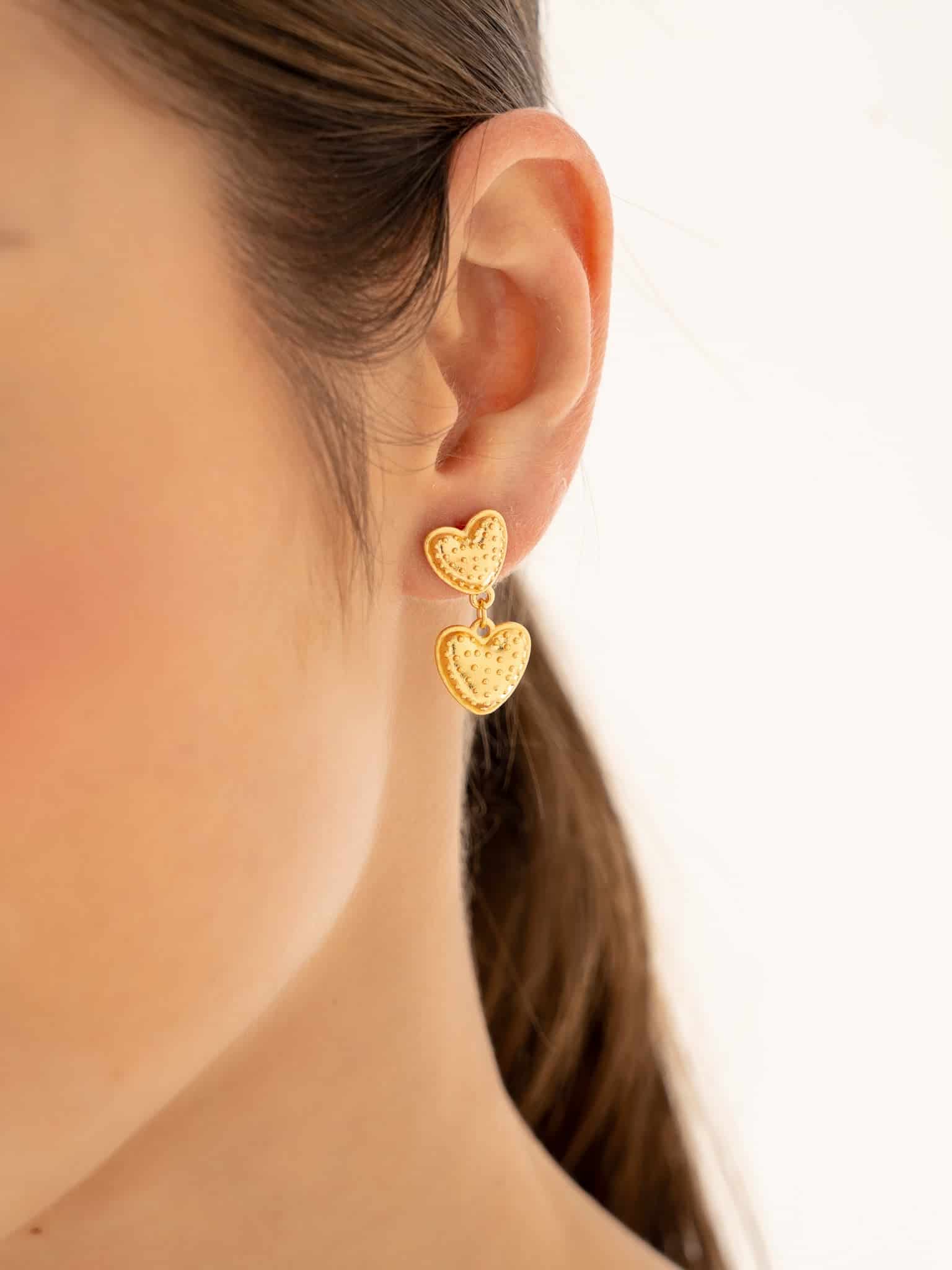 Aretes Duo Corazón - miniatura 2