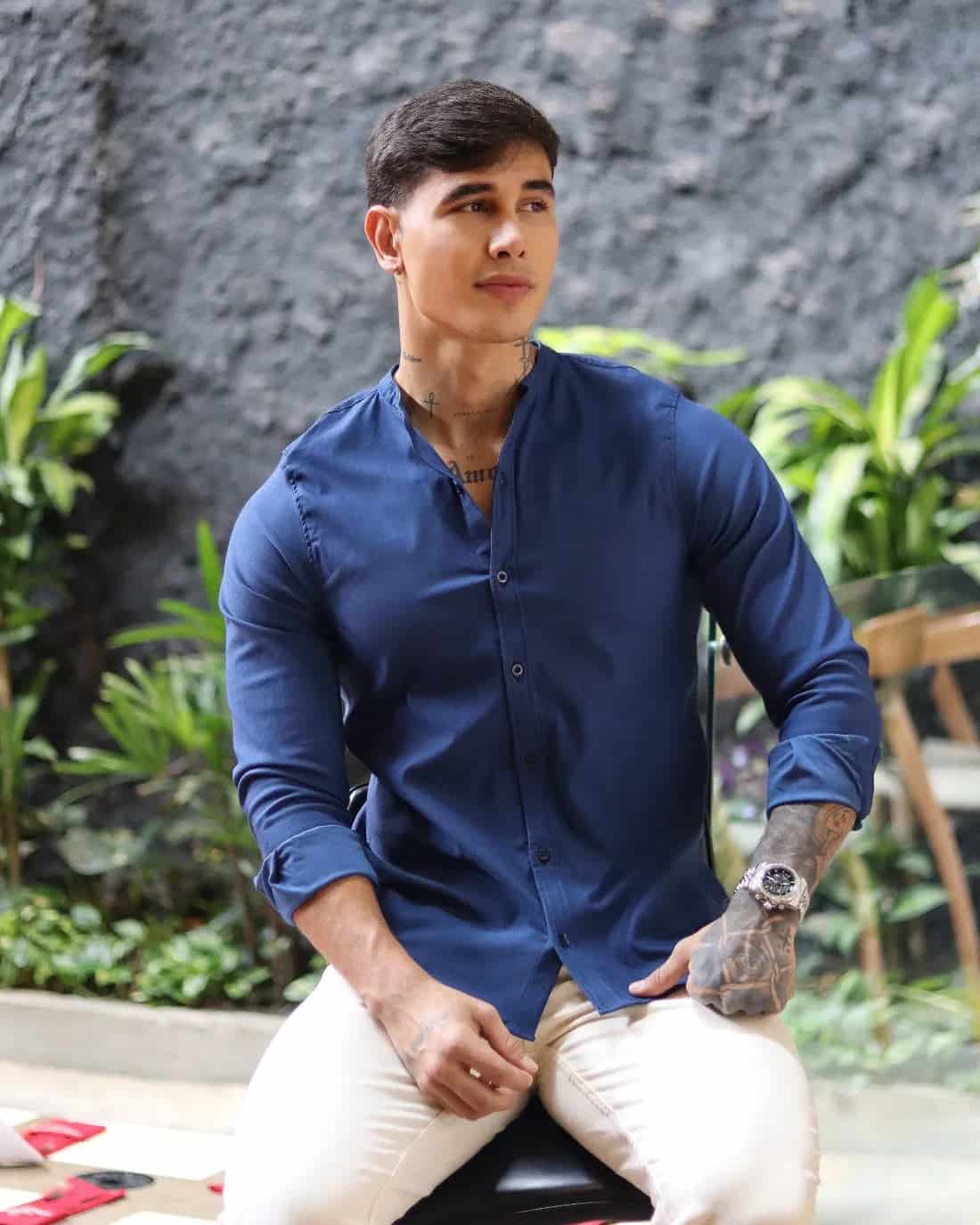 Camisa Oxford Azul Marino - miniatura 2