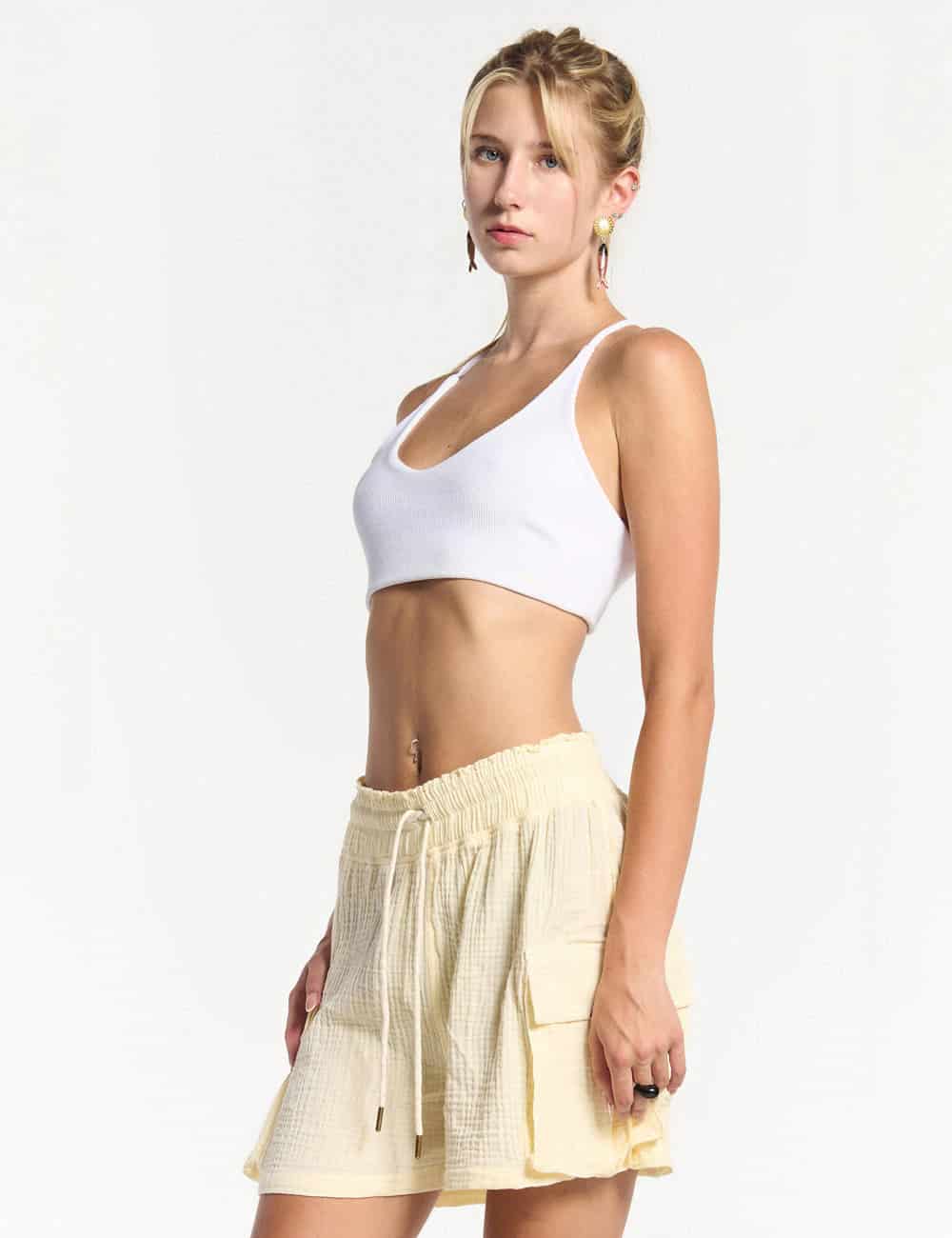 Short Cargo Sun amarillo pastel Mujer - miniatura 2