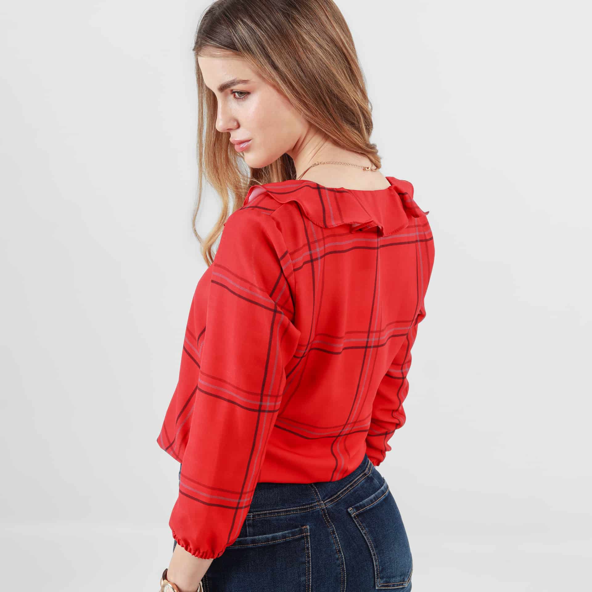 Blusa Cuello V Manga 3Cuartos - miniatura 4