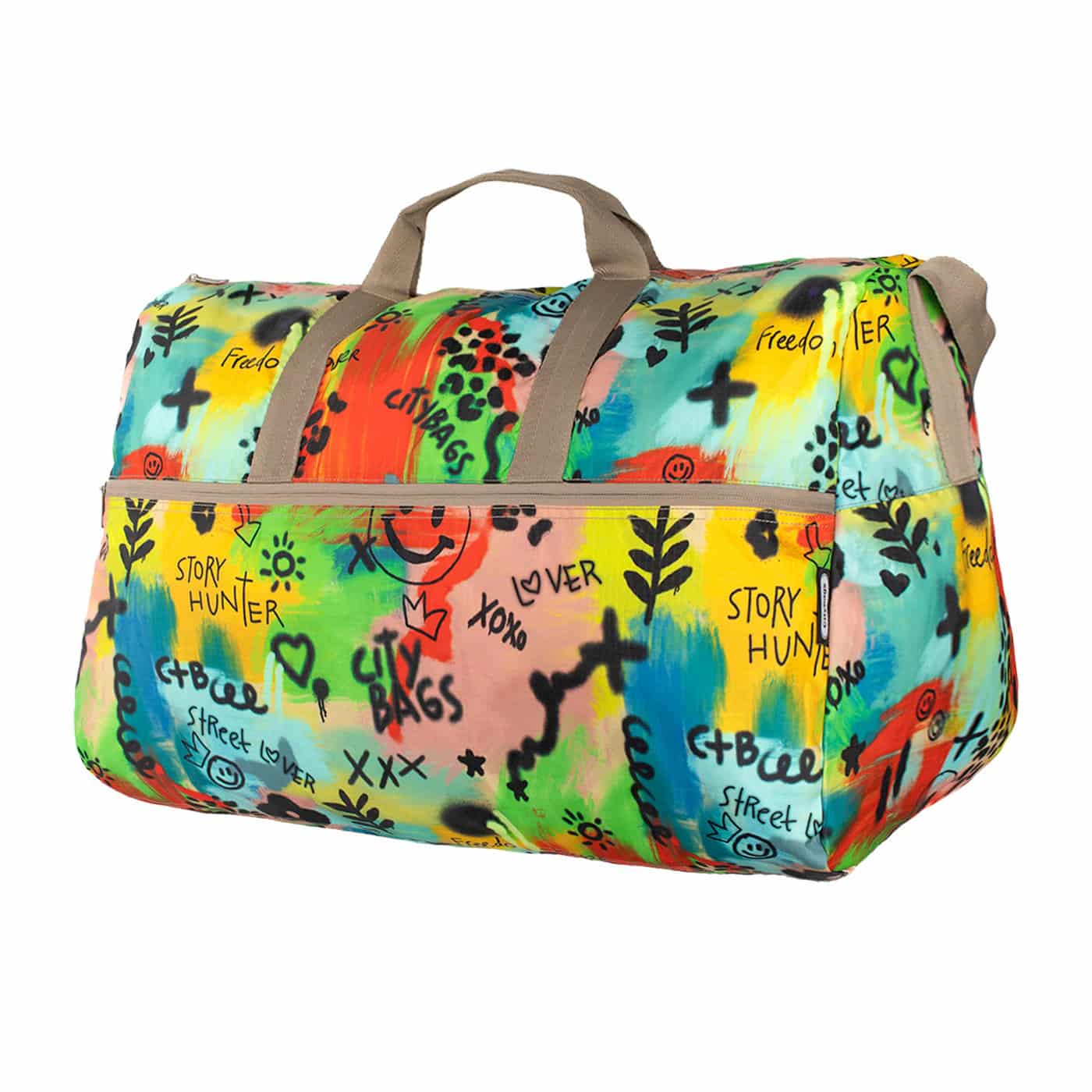 Maleta XL ULTRA Plegable Estampado Graffiti Citybags Multicolor - miniatura 1