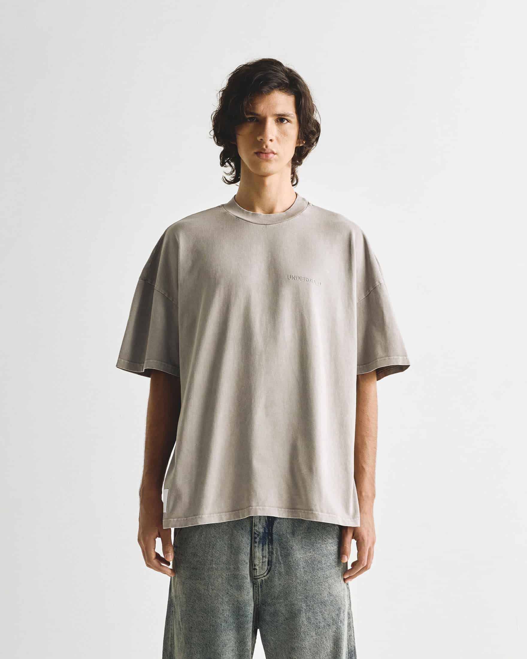 Line Logo Tshirt Washed Gray - miniatura 2