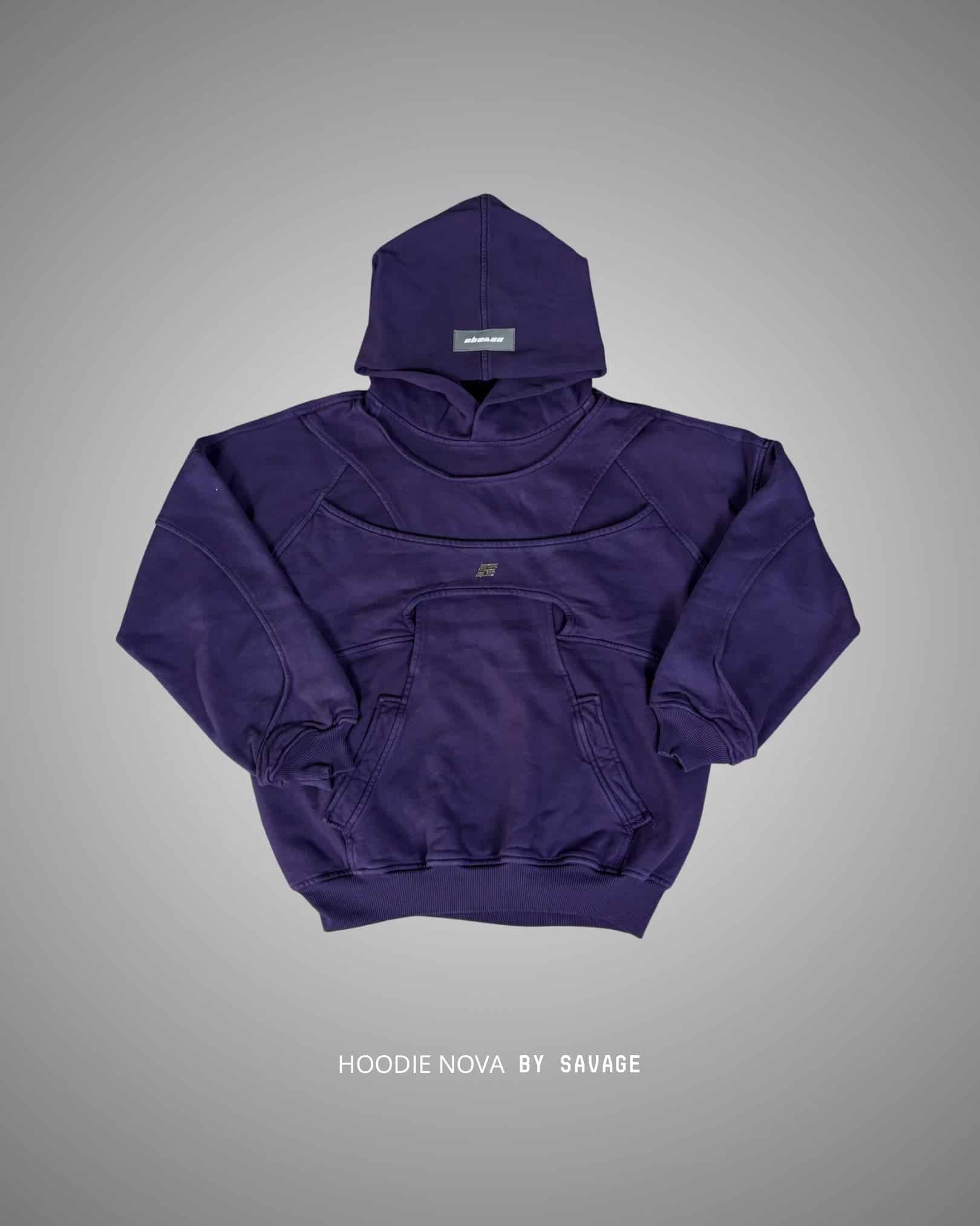 Hoodie Nova  Sun fade Morado 400 gramos - miniatura 1