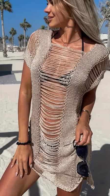 VESTIDO TEJIDO COCOA EN HILO - miniatura 1