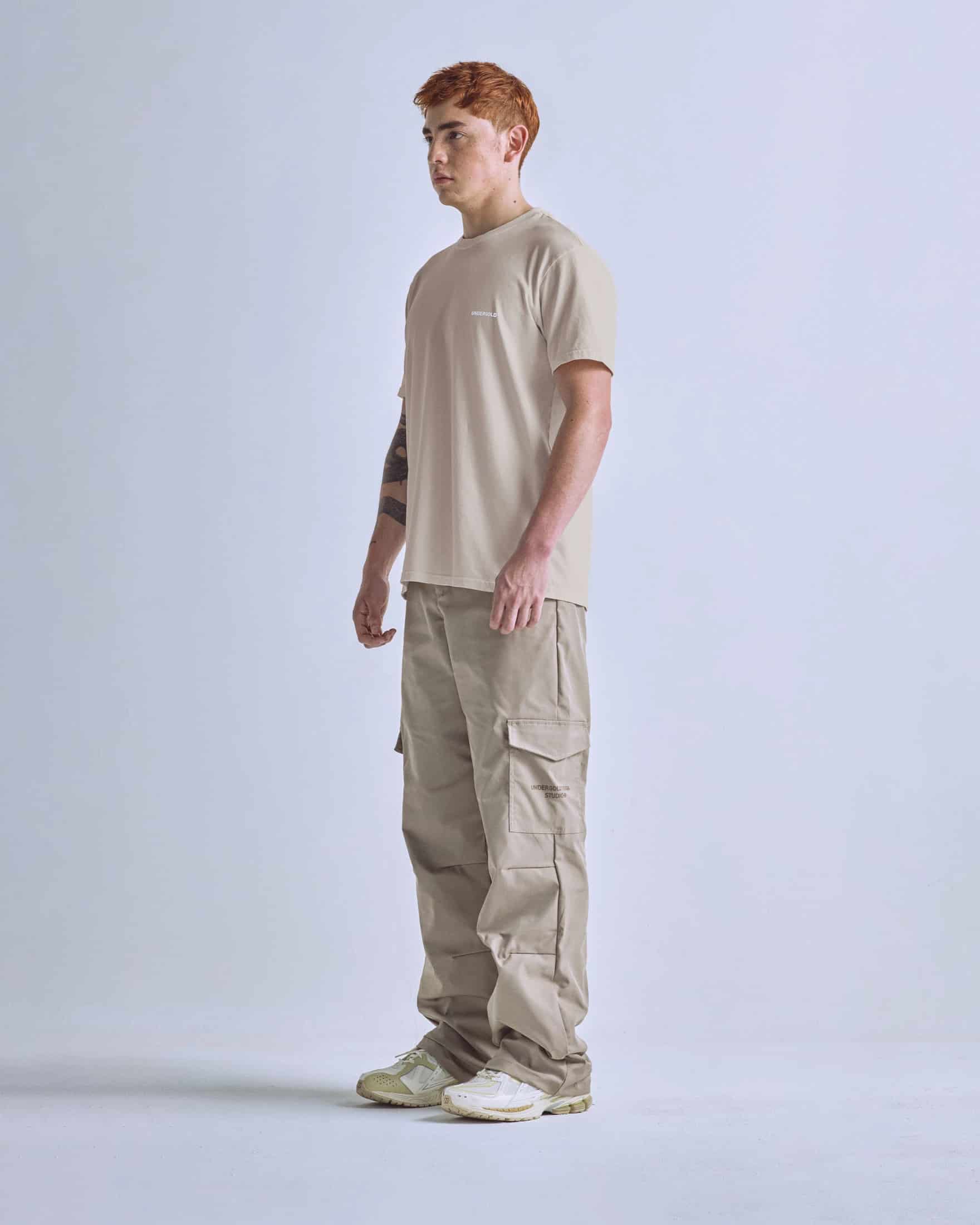 Basics Tiny Logo Regular Fit T-shirt Cream - miniatura 5