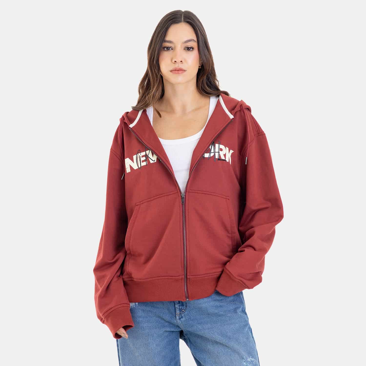 Zip Hoodie Regular Fit Red - miniatura 6