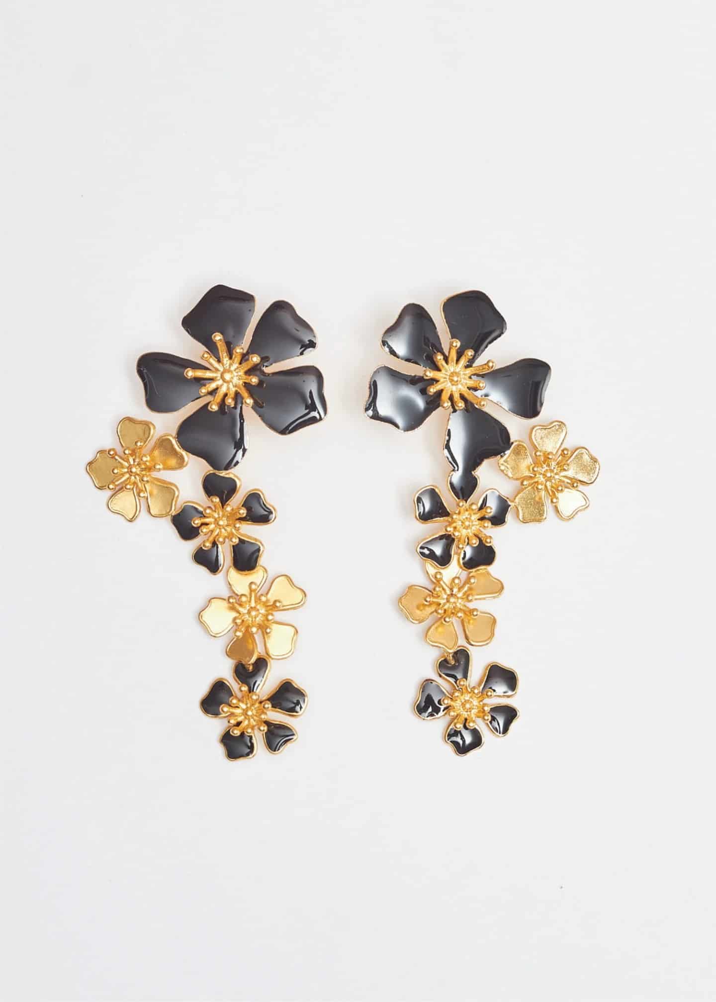 Aretes Falling Auroras negro - miniatura 1