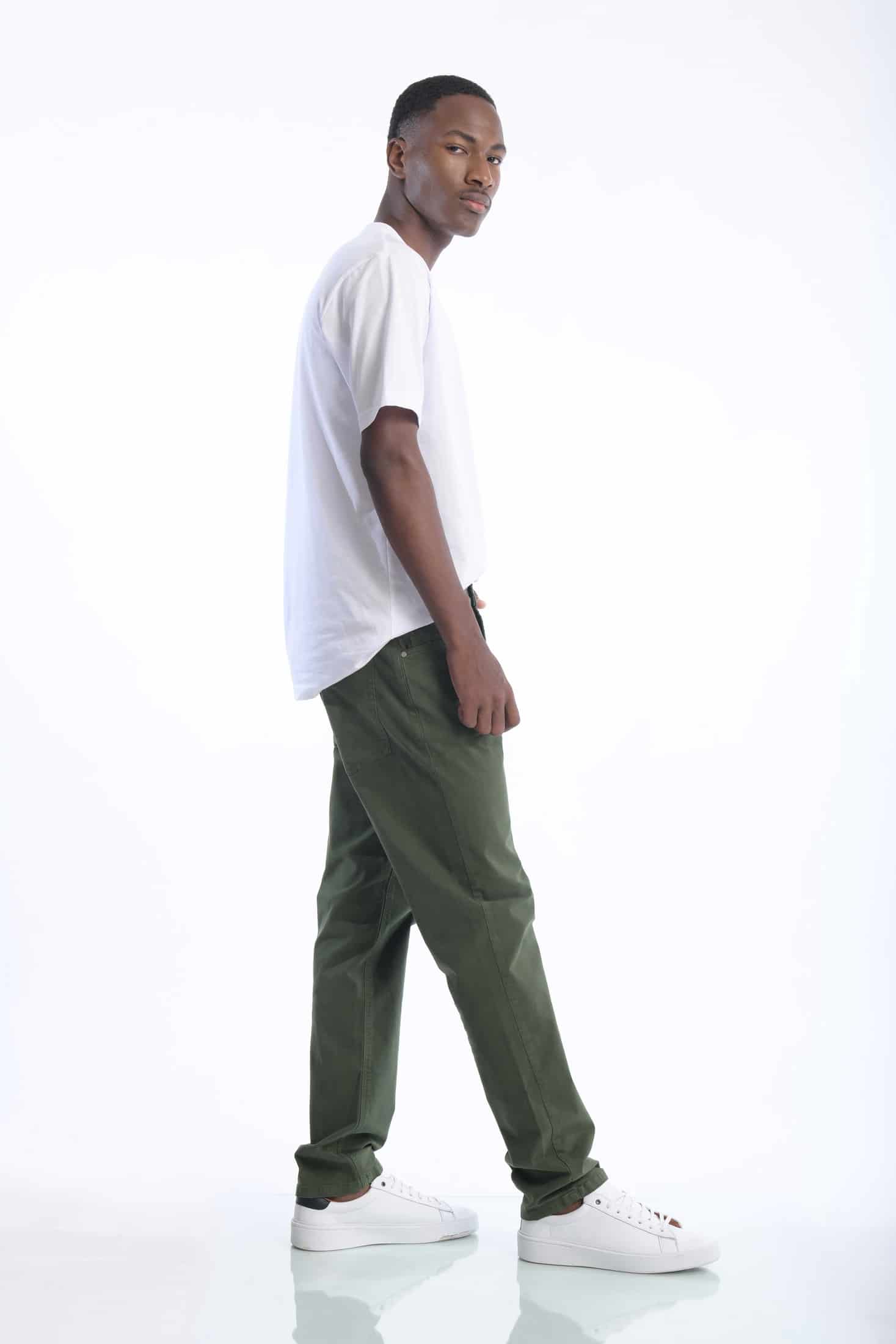 Pantalón Classic Dril 5 Bolsillos Verde Militar - miniatura 6